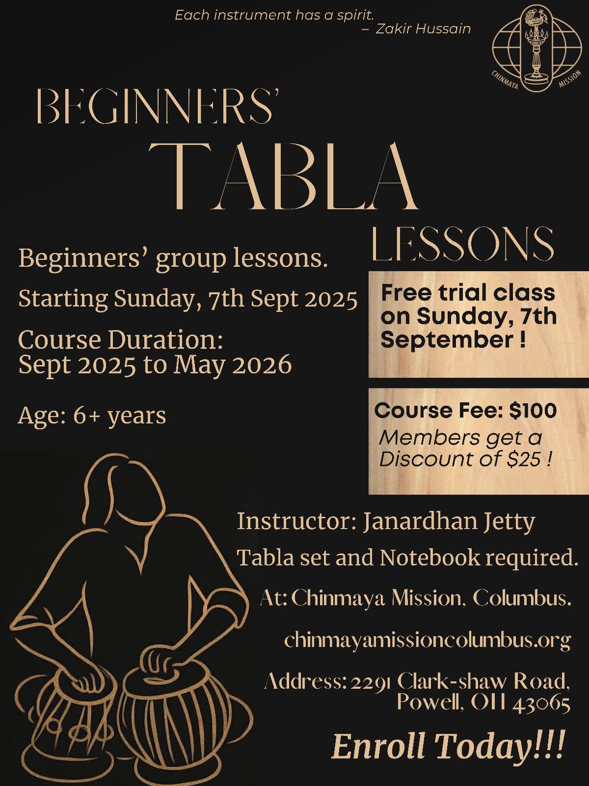 Campaign cover image for Tabala Classes