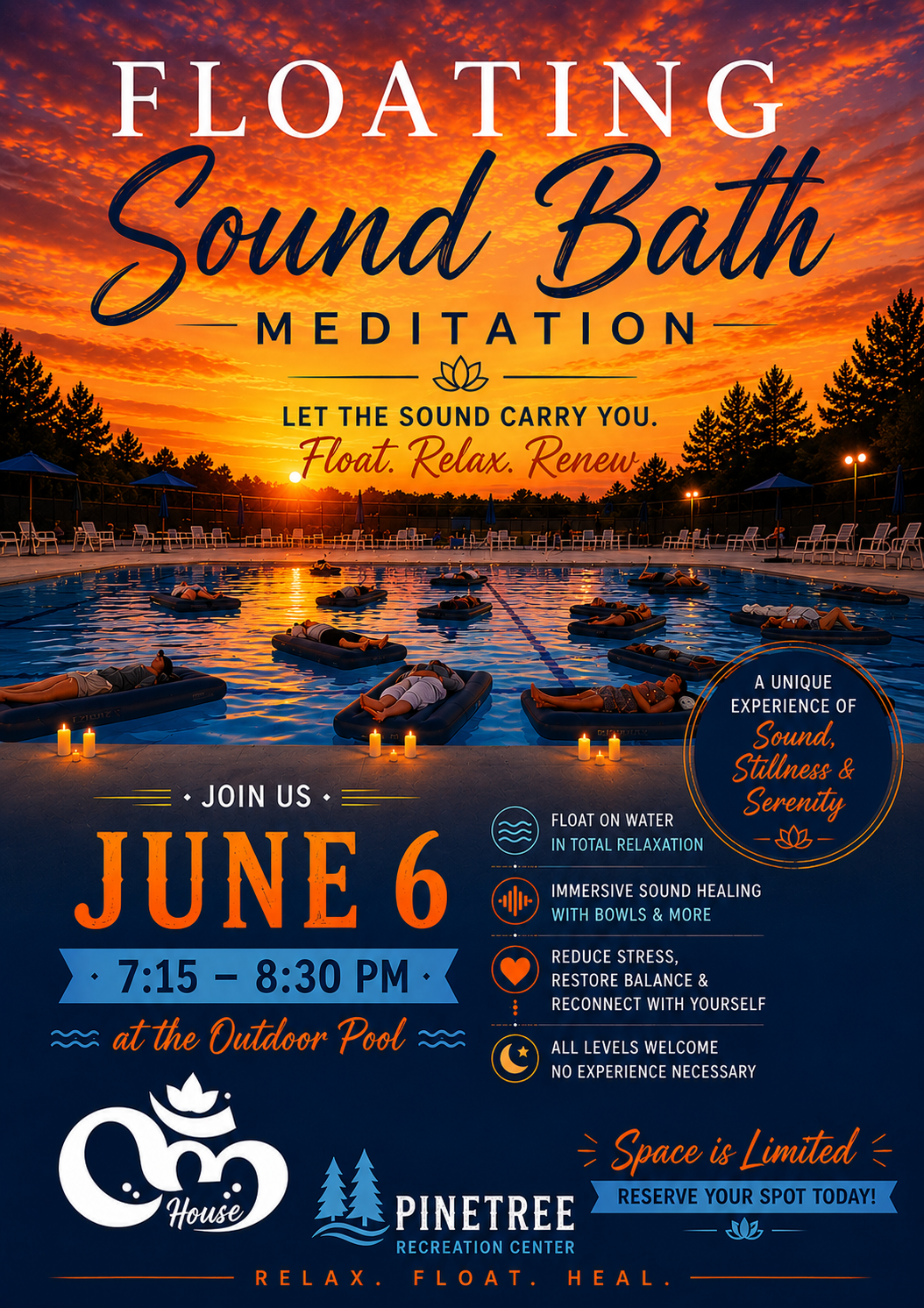 Campaign cover image for Floating Sound Bath Meditation- June 6