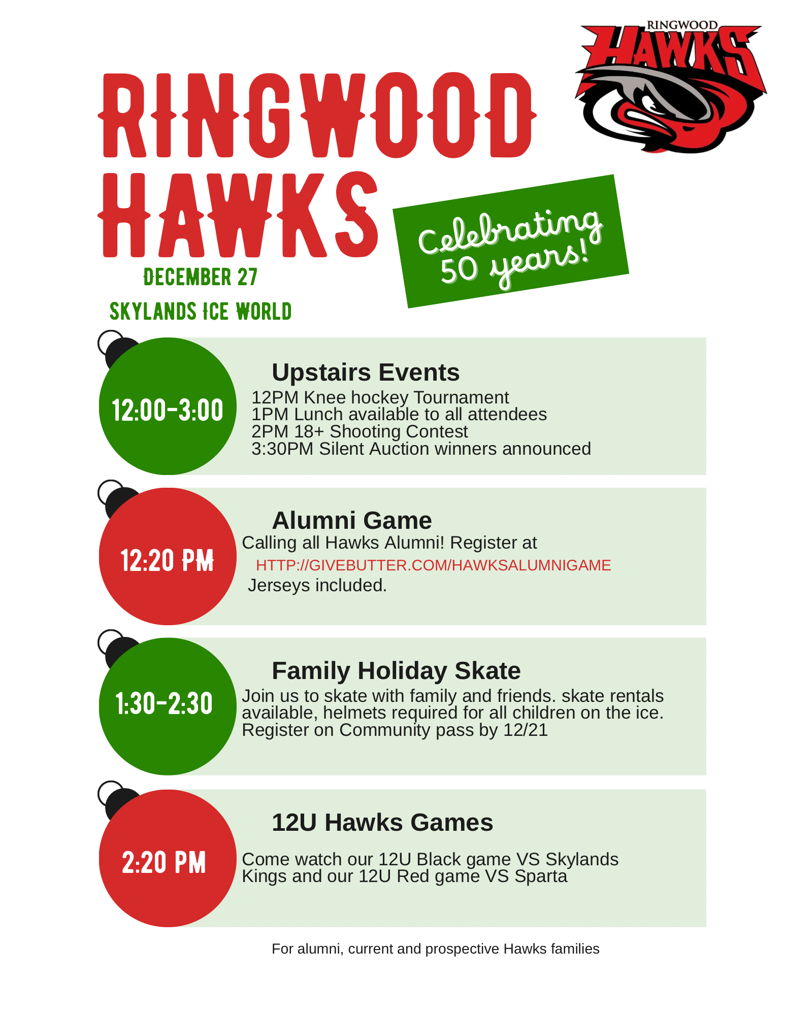 Campaign cover image for Hawks Holiday Event