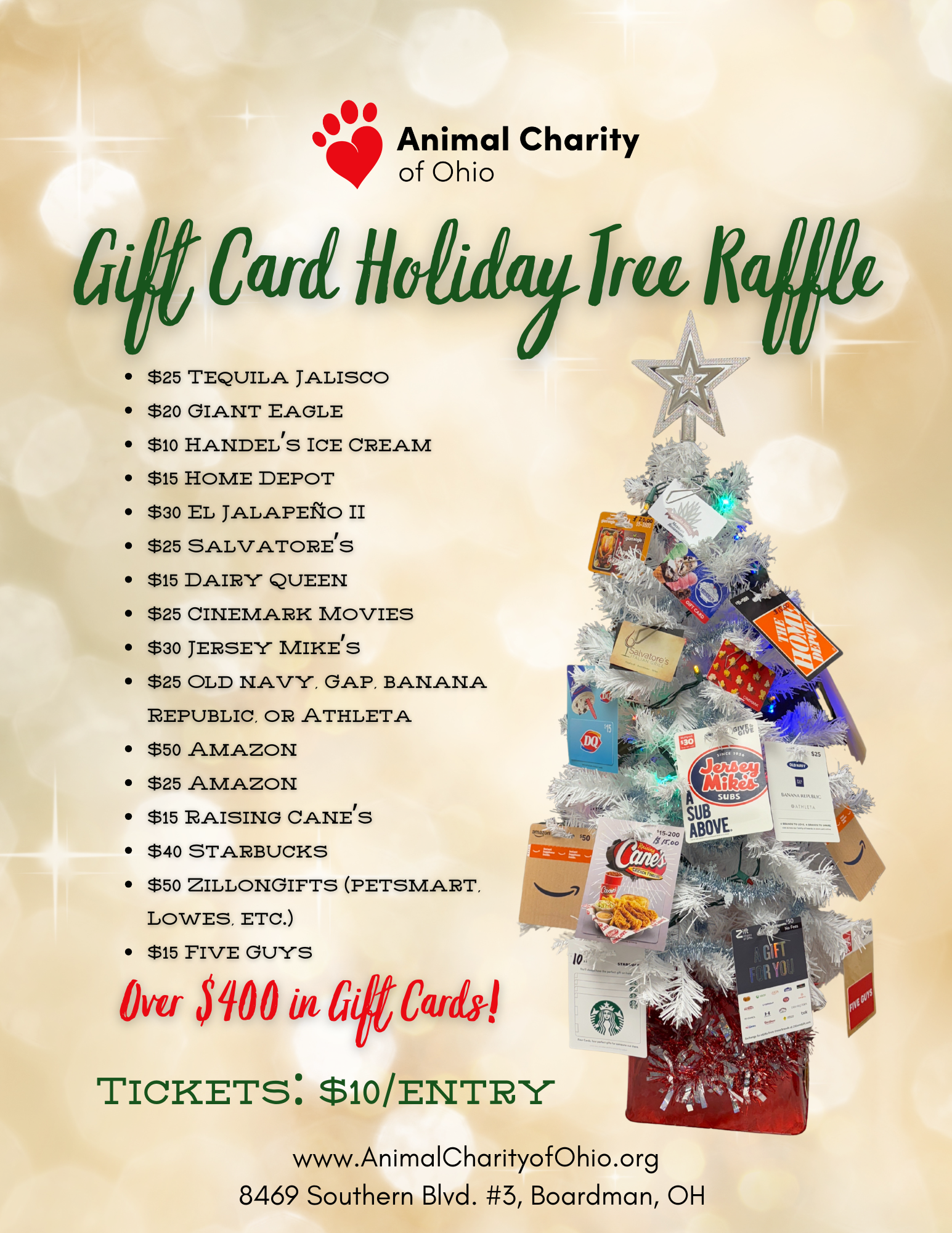Campaign cover image for Gift Card Holiday Tree Raffle
