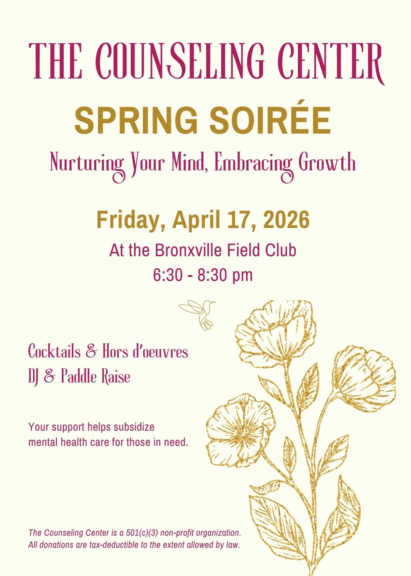 Campaign cover image for The Counseling Center Soirée 2026