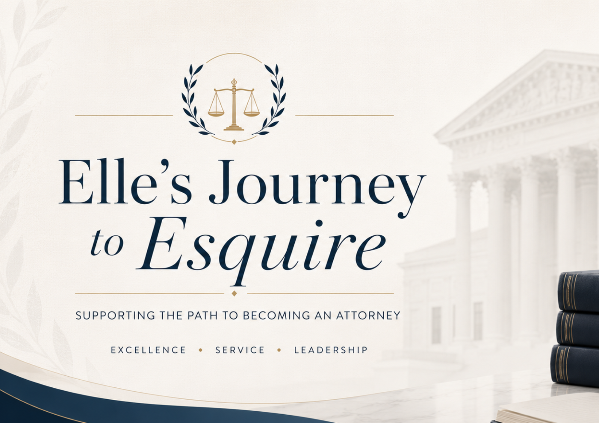 Campaign cover image for Journey to Esquire: Supporting Elle’s Law School Journey