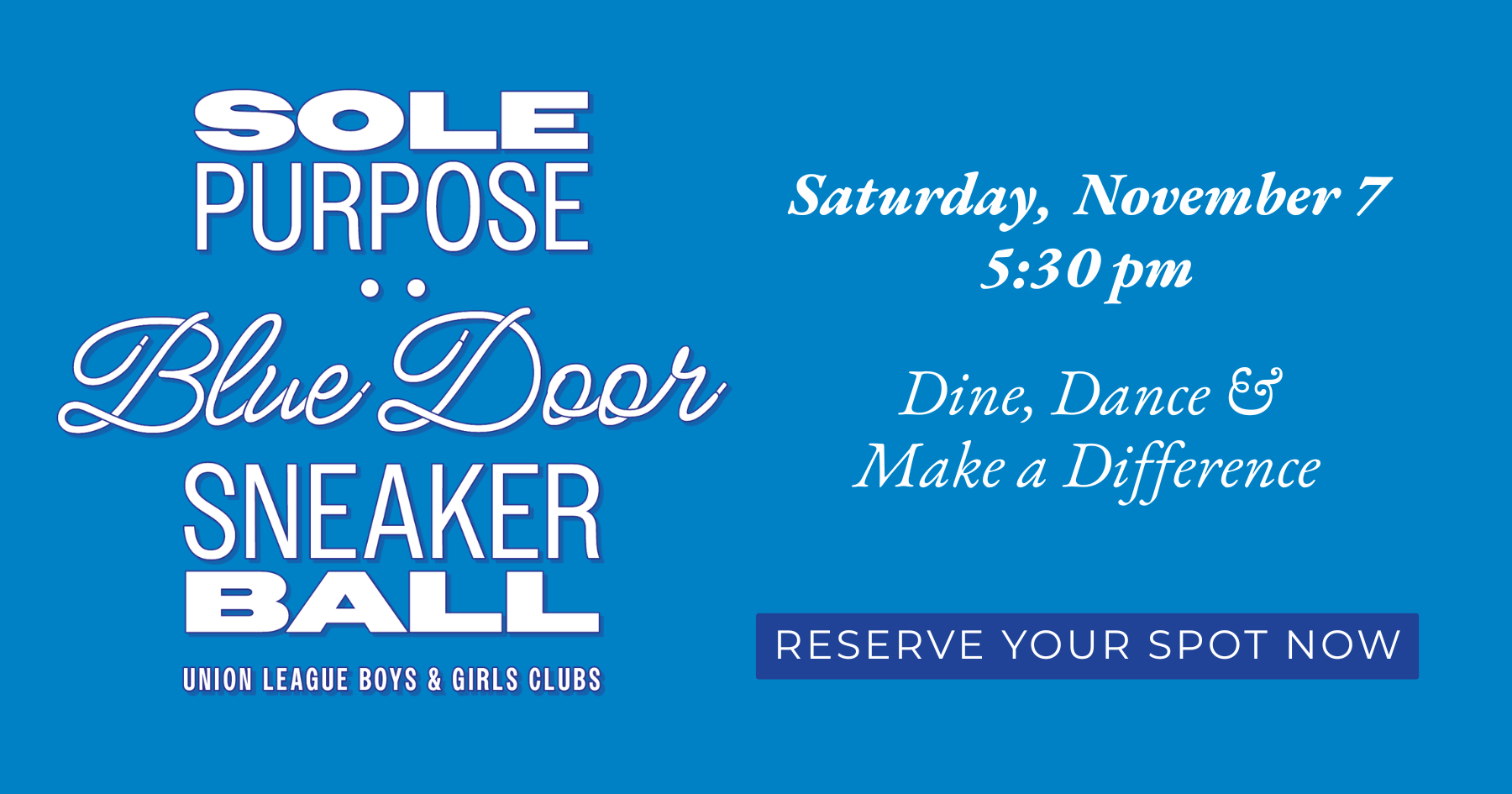 Campaign cover image for Sole Purpose: Blue Door Sneaker Ball