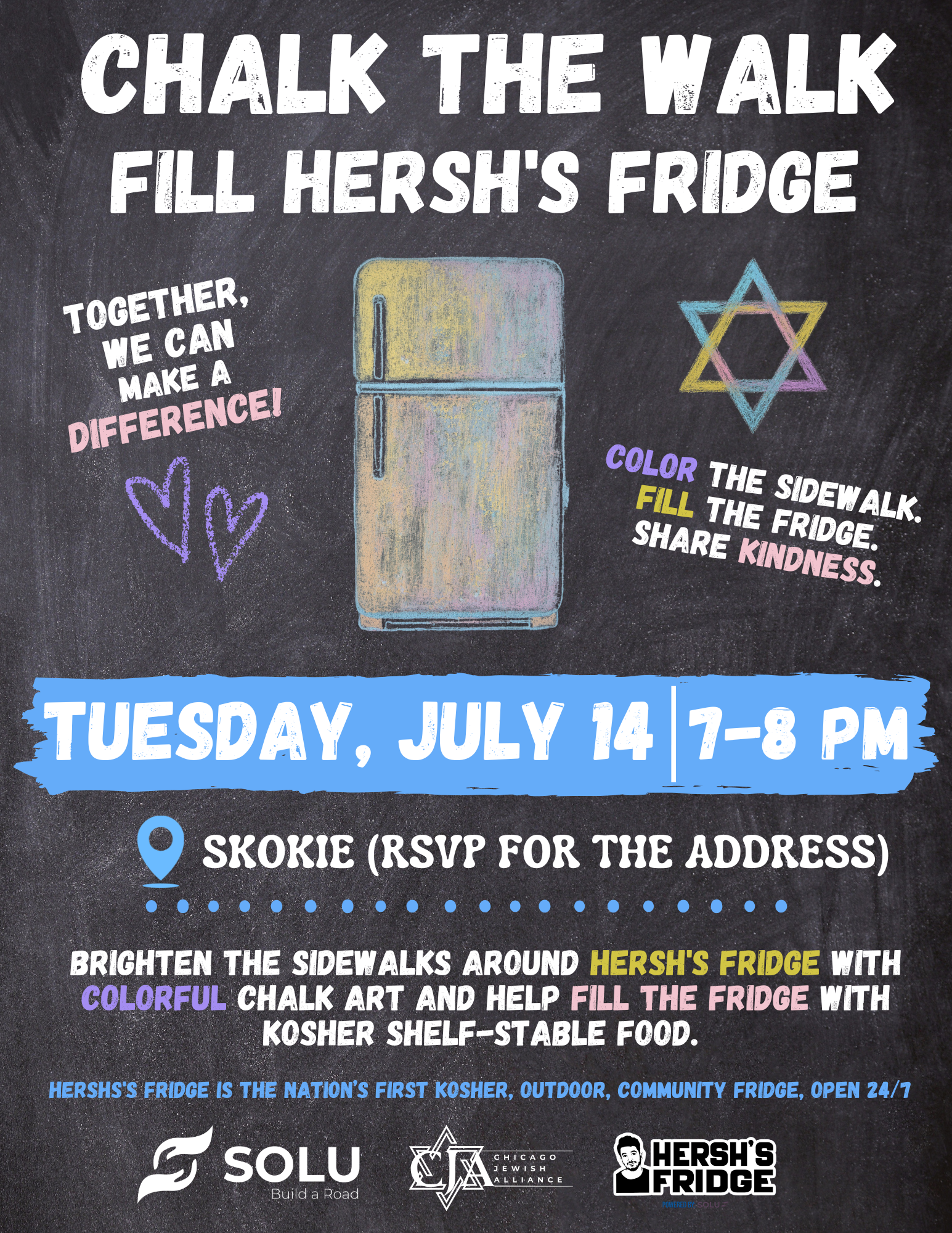 Campaign cover image for CJA: Chalk the Walk: Fill Hersh's Fridge