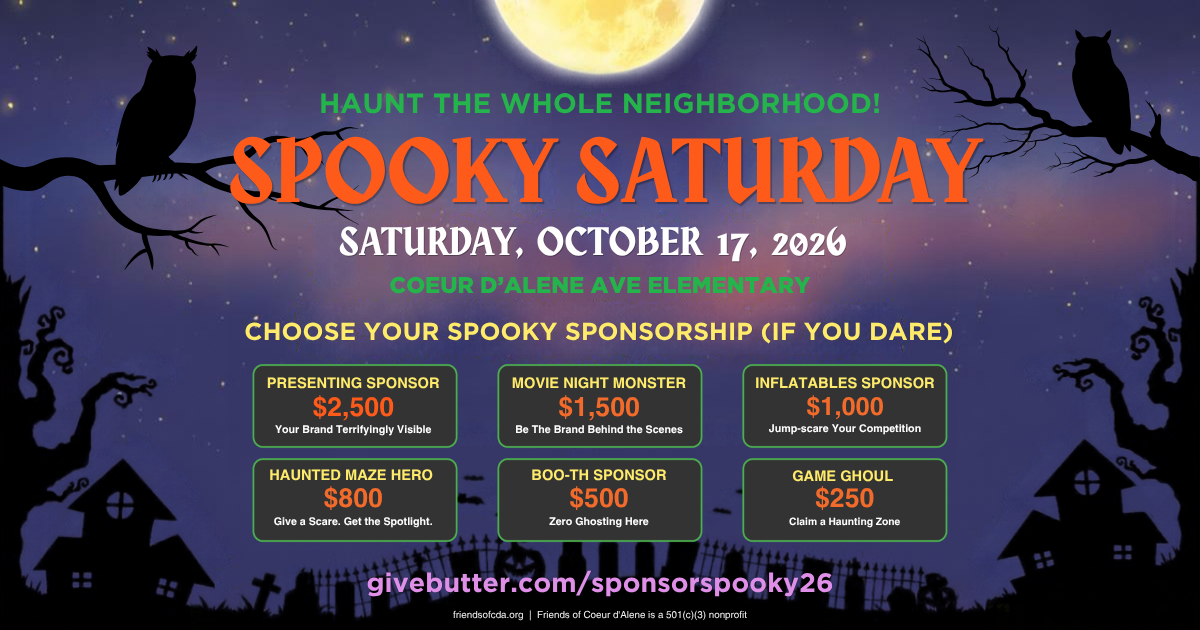 Campaign cover image for Coeur d'Alene Elementary Spooky Sponsorships!