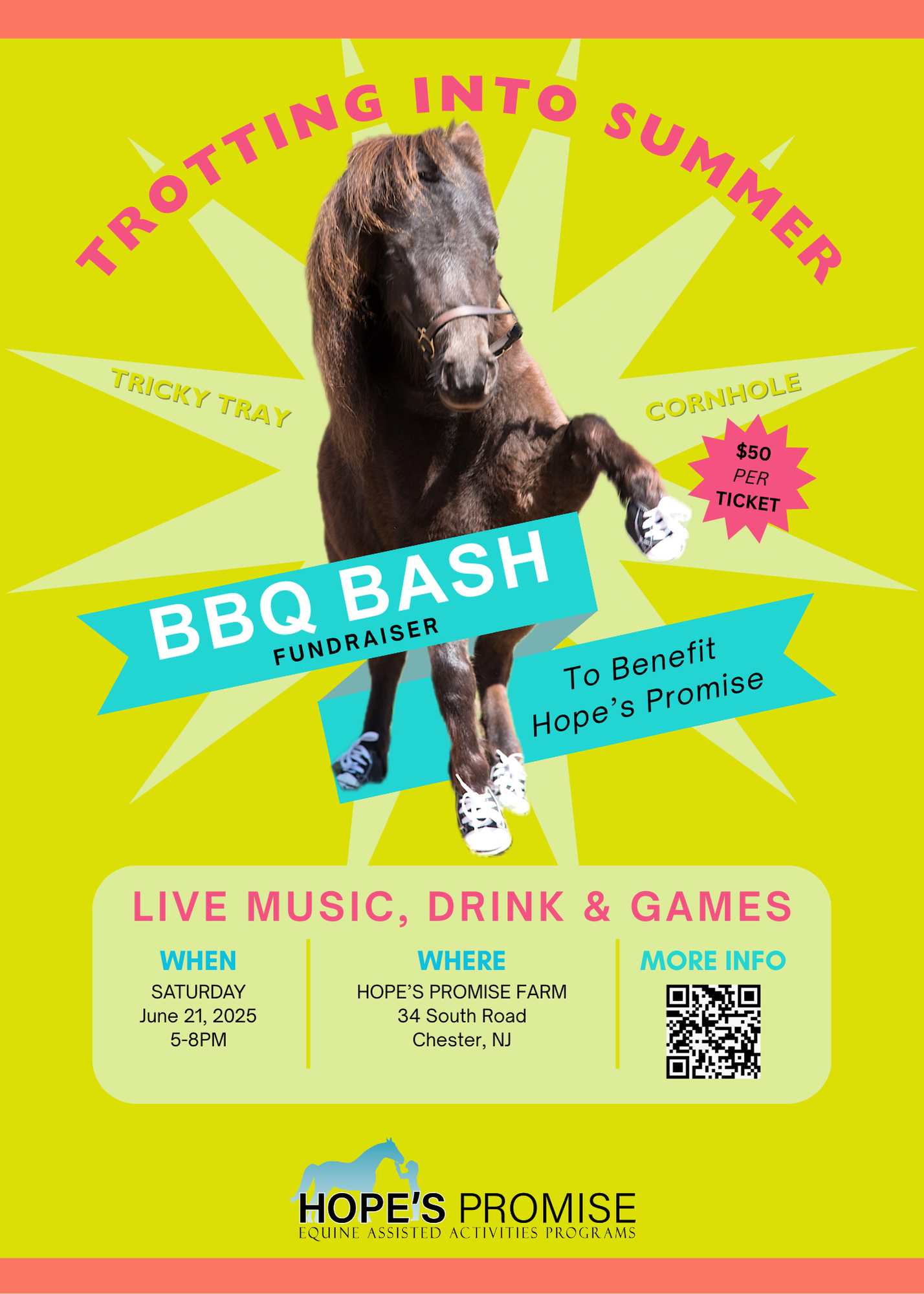 Campaign cover image for Hope's Promise 2nd Annual Trotting Into Summer BBQ Bash