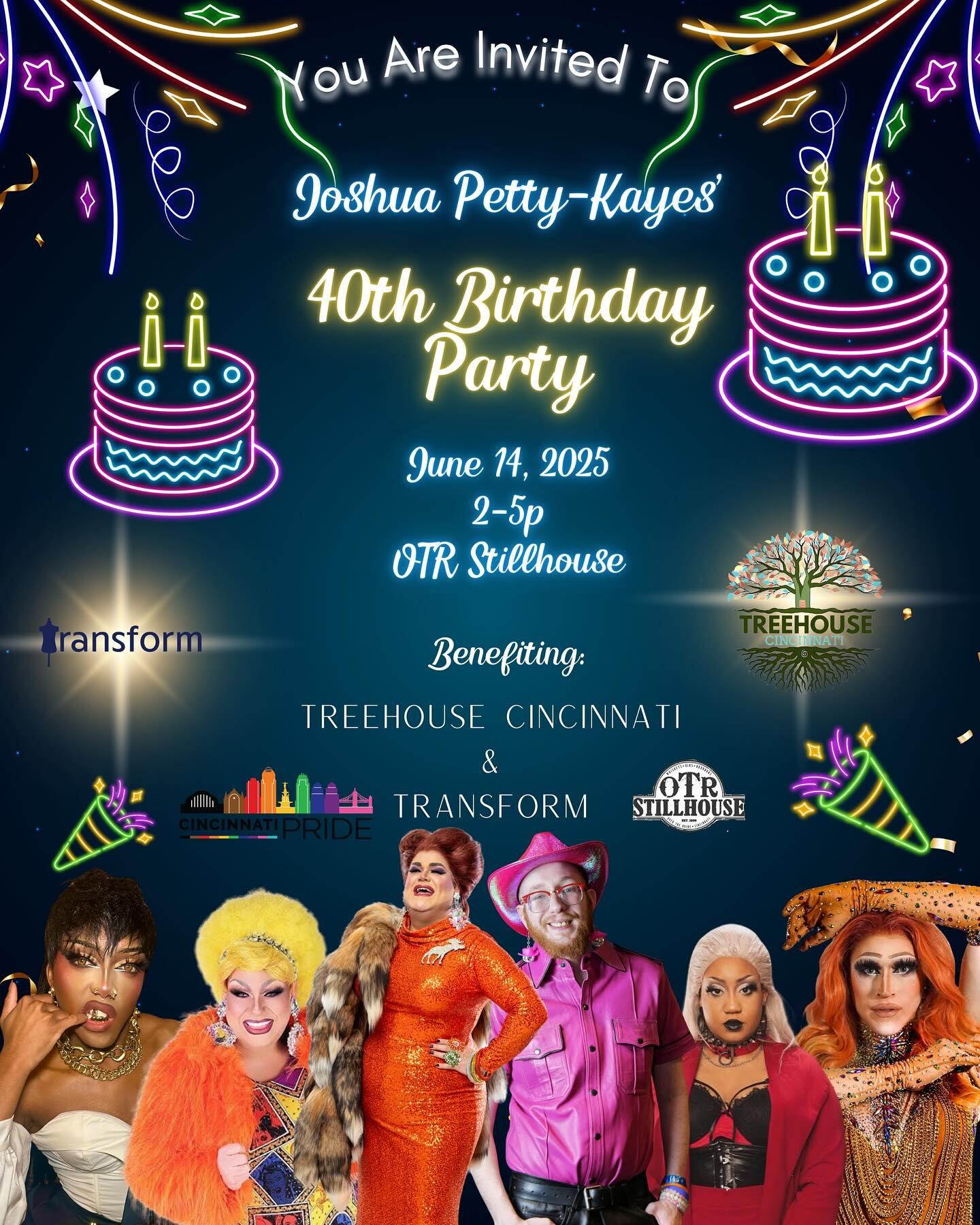 Campaign cover image for Joshua's 40th Birthday Benefit for Transform & TreeHouse Cincinnati