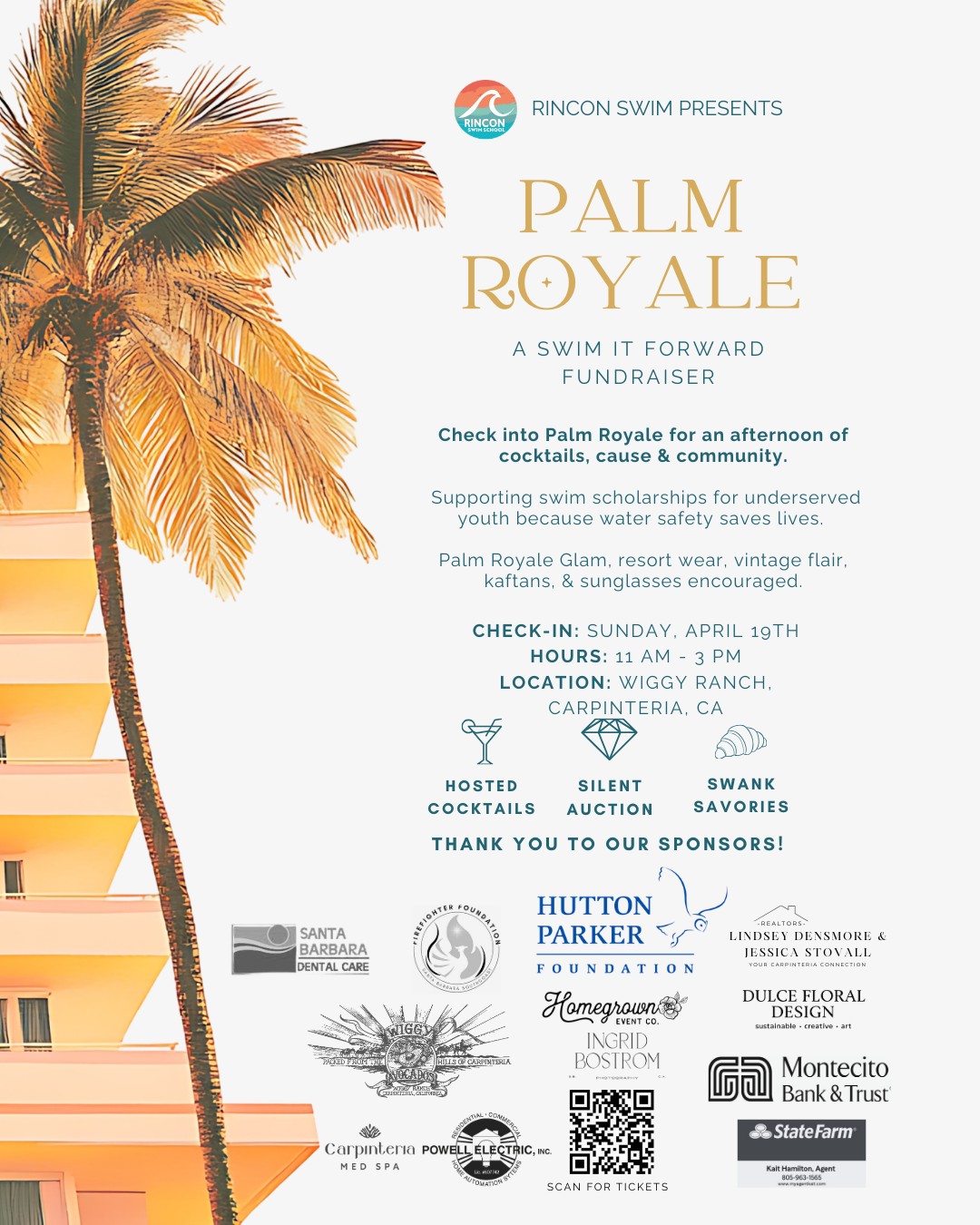 Campaign cover image for Palm Royale - A Swim It Forward Fundraiser