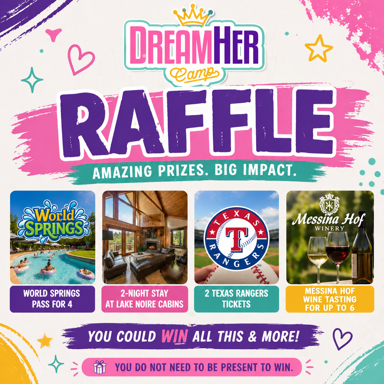 Campaign cover image for Win Big. Send a Girl to Camp.