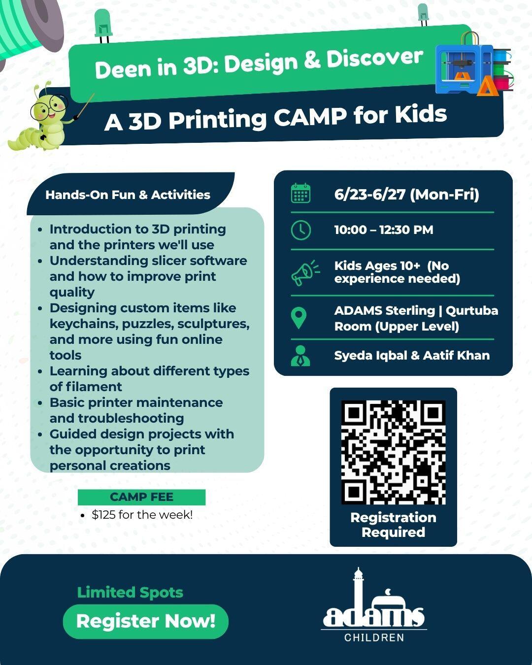 Campaign cover image for 3D Printing Summer Camp