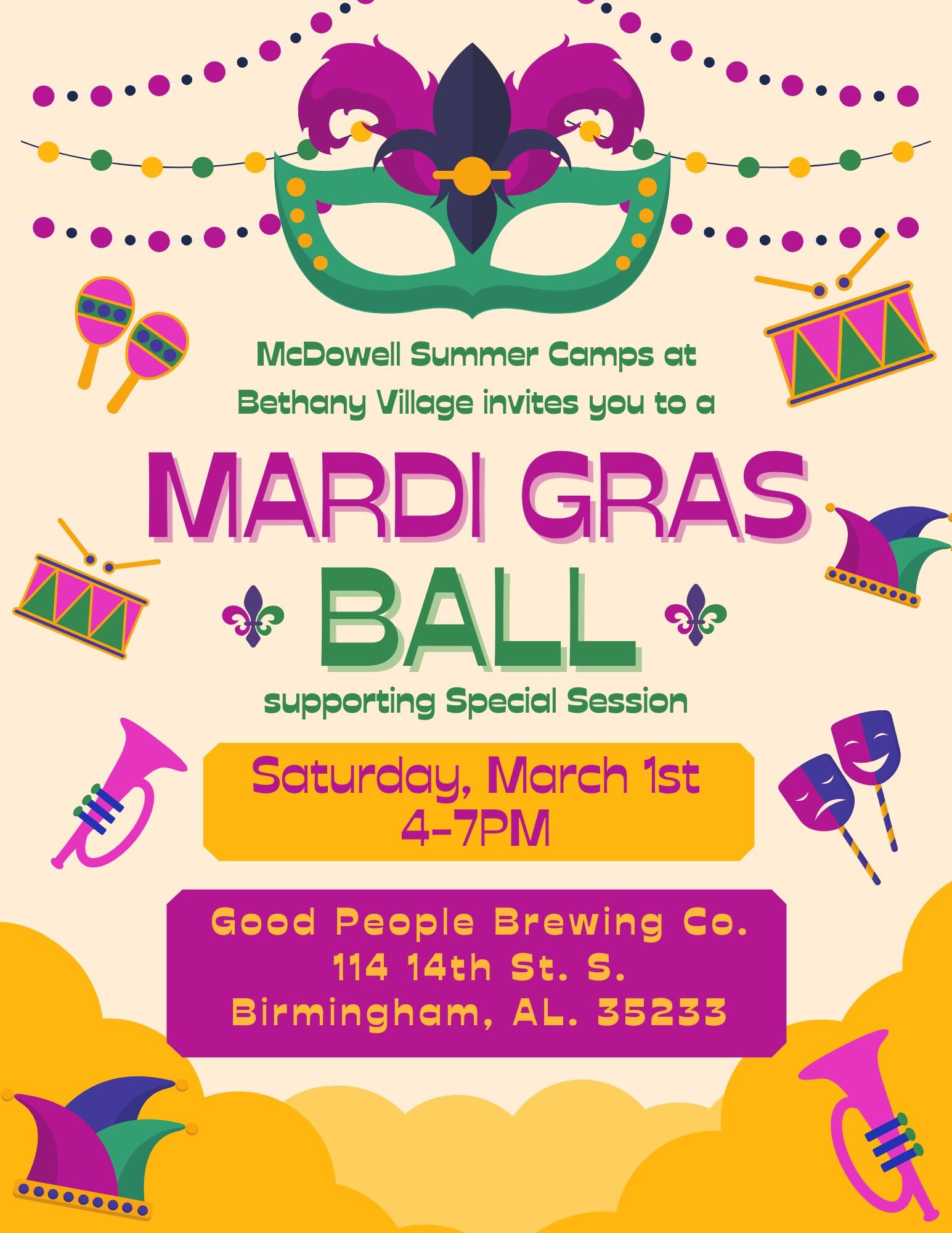 Campaign cover image for Special Session Fundraiser 2025: Mardi Gras Ball