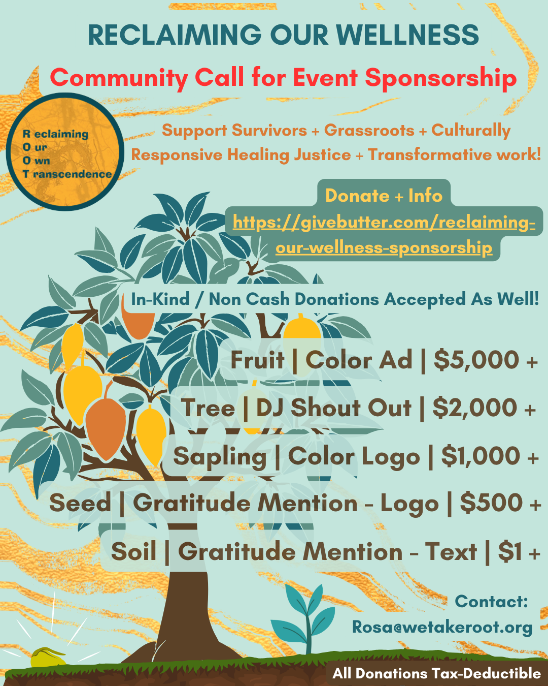 Campaign cover for Reclaiming Our Wellness Sponsorship Donation