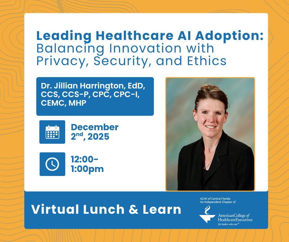 Campaign cover image for 12022025 Leading Healthcare AI Adoption: Balancing Innovation with Privacy, Security, and Ethics