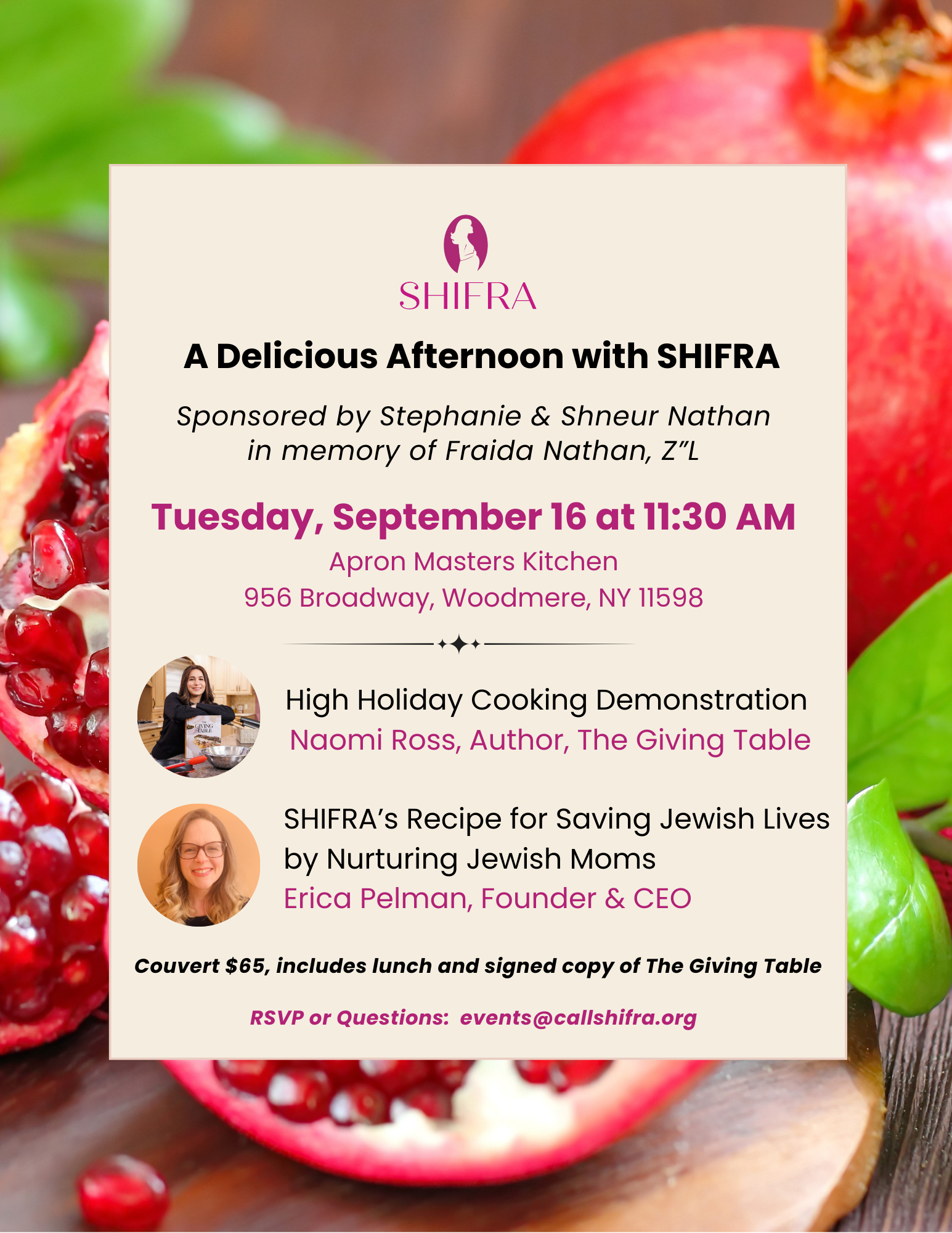 Campaign cover image for September 16: A Delicious Afternoon with SHIFRA