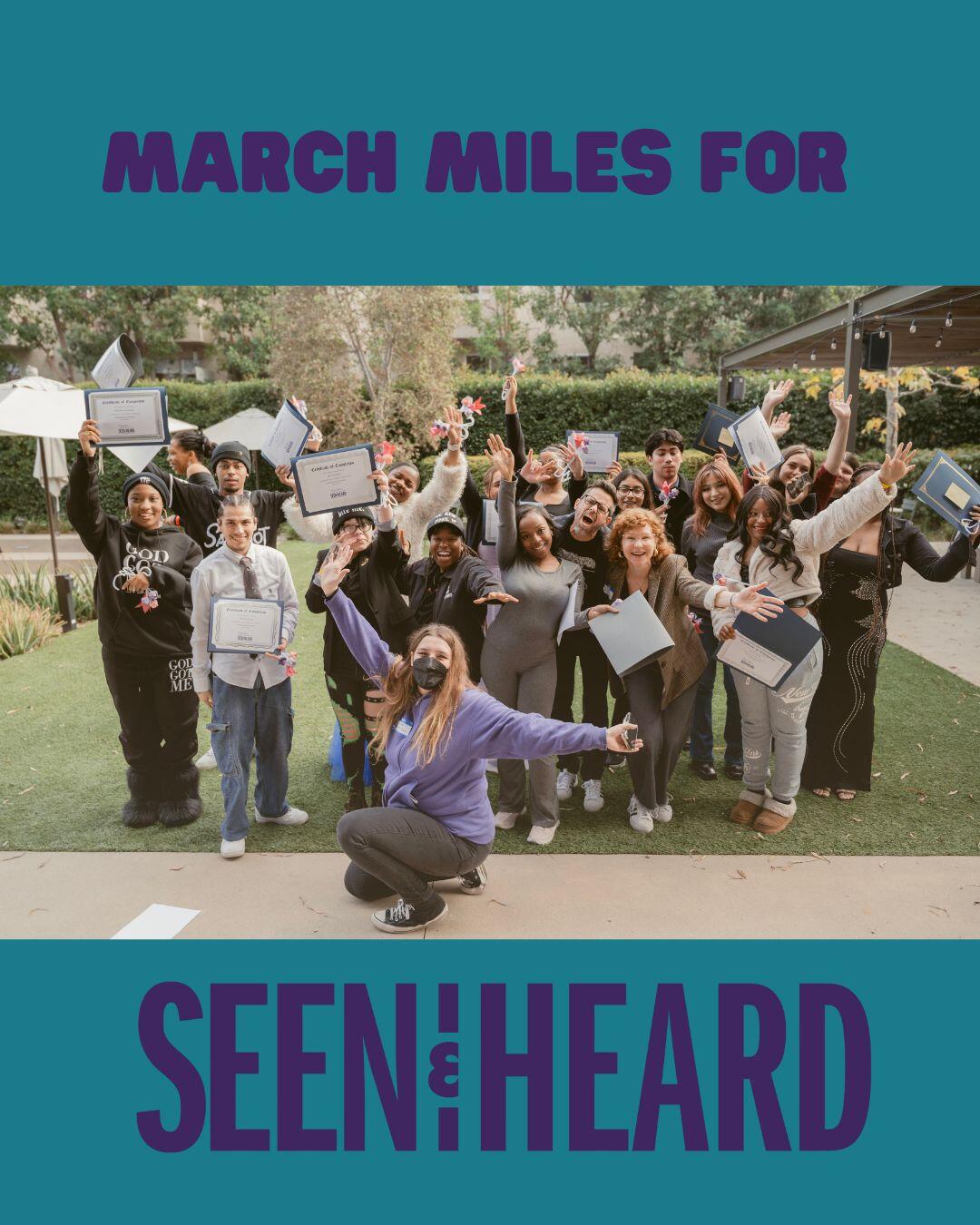 Campaign cover image for March Miles for Seen&Heard!