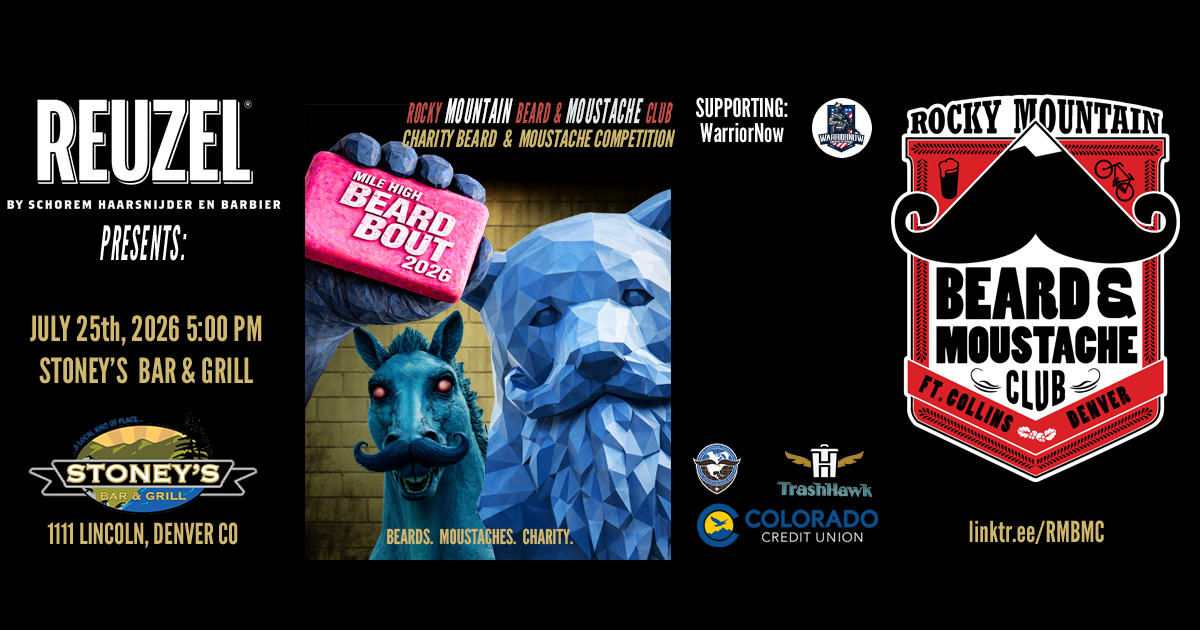Campaign cover image for REUZEL Presents: The Mile High Beard Bout 2026 - Hosted by the Rocky Mountain Beard & Moustache Club in support of WarriorNow