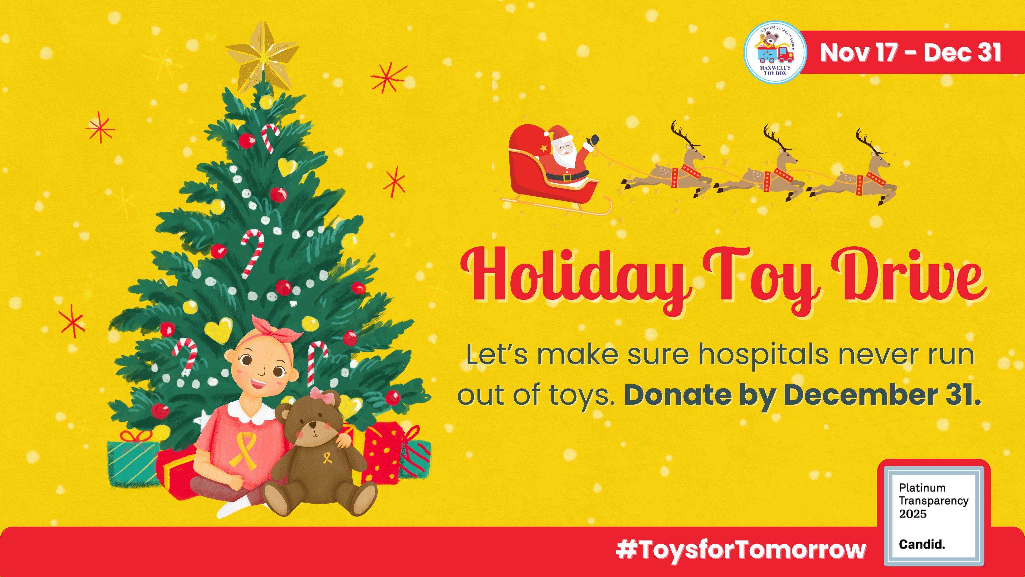 Campaign cover image for Holiday Toy Drive: Deliver Toys to Children in Cancer Treatment
