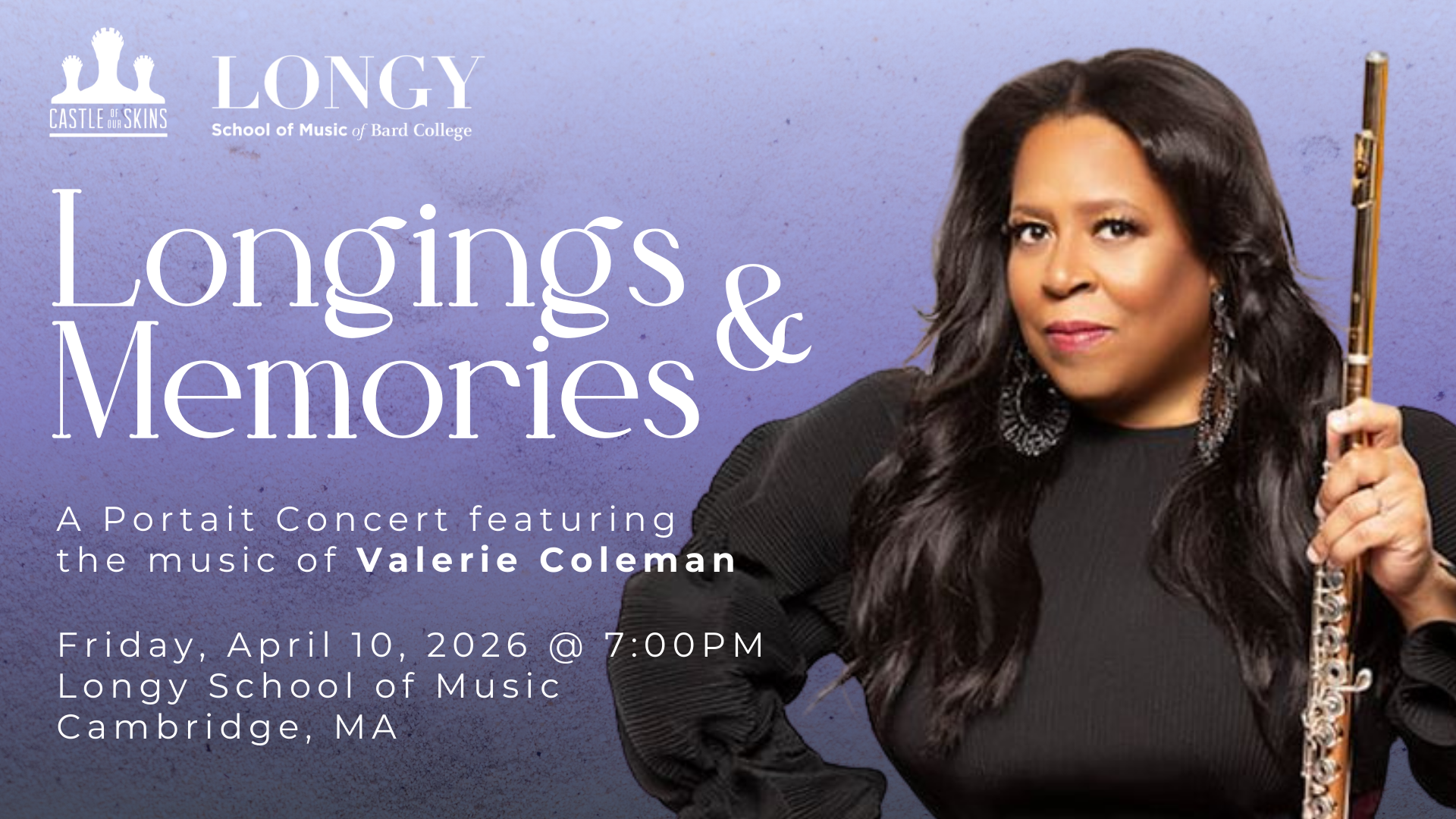 Campaign cover image for Longings & Memories: Valerie Coleman Portrait Concert