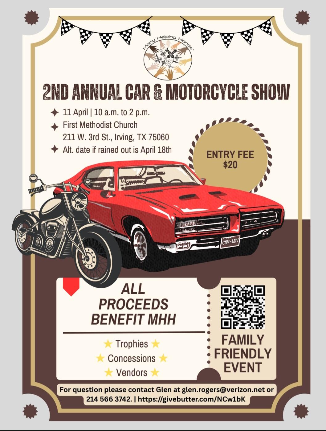 Campaign cover image for 2nd Annual, Many Helping Hands Car and Motorcycle Show