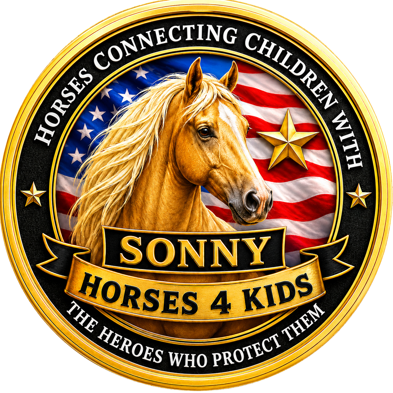 Campaign cover for Sonny Horses 4 Kids Unites Children with Law Enforcement - A Children's Public Non-Profit 501c3 Charity EIN# 92-2983467