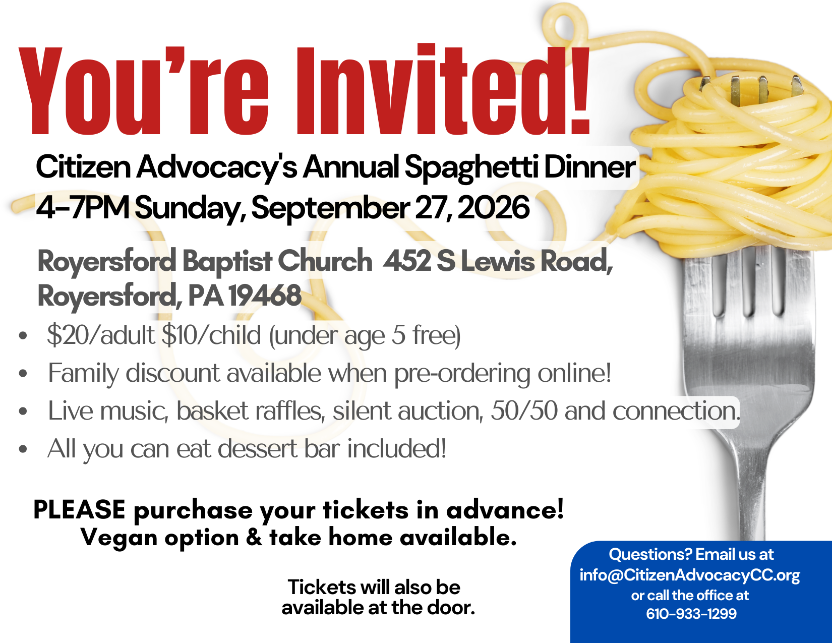 Campaign cover for 2026 Spaghetti Dinner Sponsors