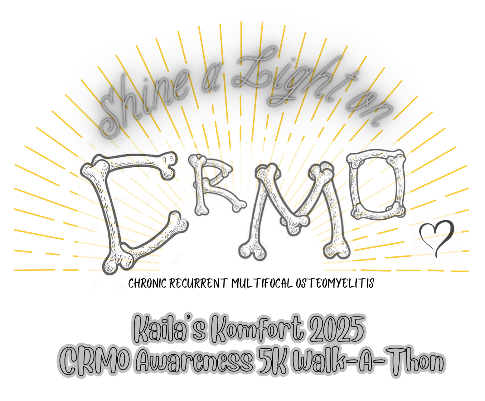 Campaign cover image for 2025 CRMO Awareness Virtual 5K Walk-A-Thon
