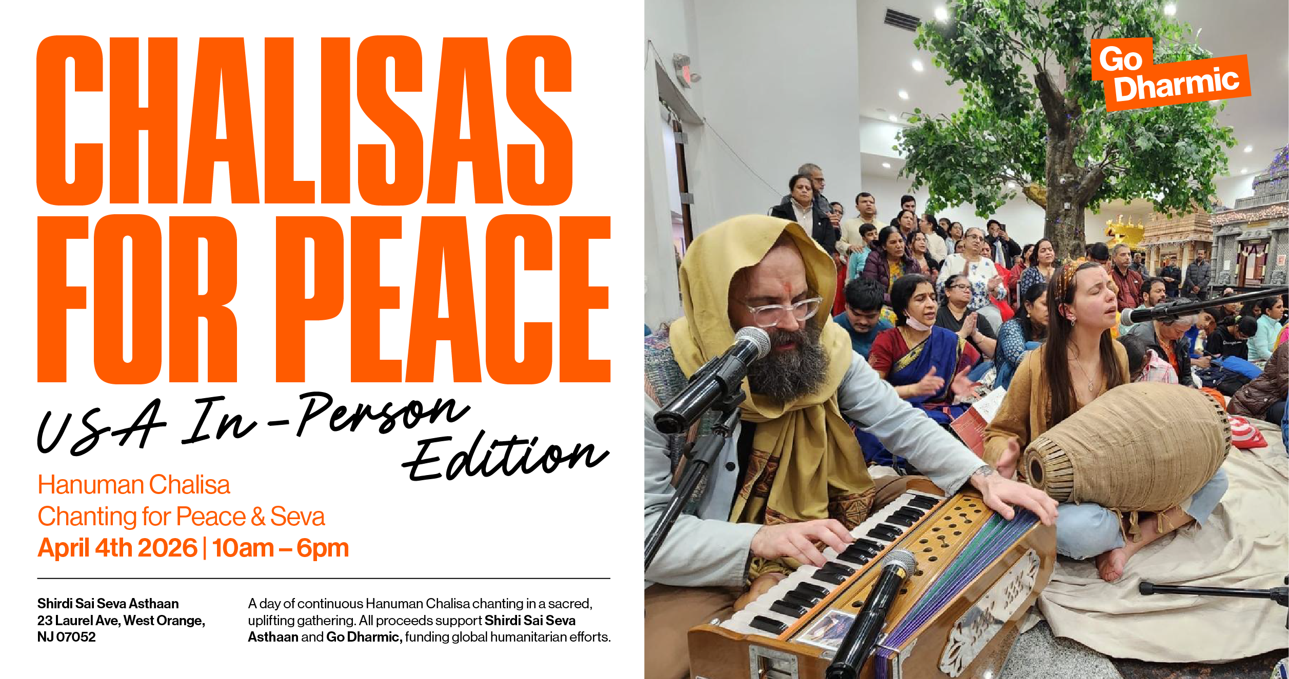 Campaign cover image for Chalisas for Peace – USA In-Person Edition