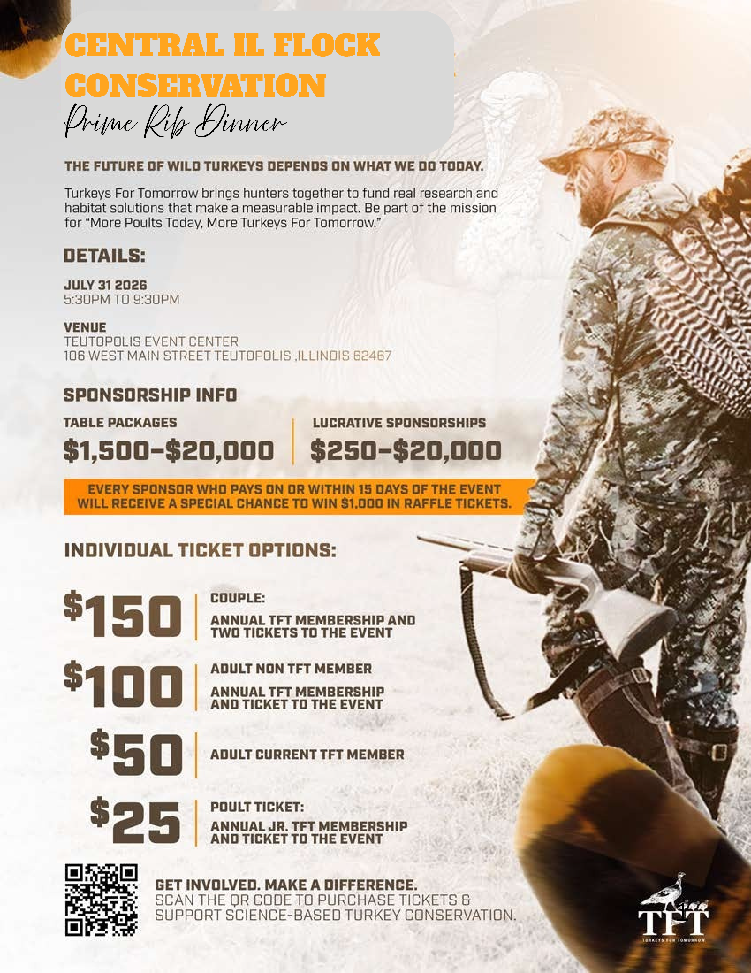 Campaign cover image for 7/31/26 | Central Illinois Flock Conservation Dinner