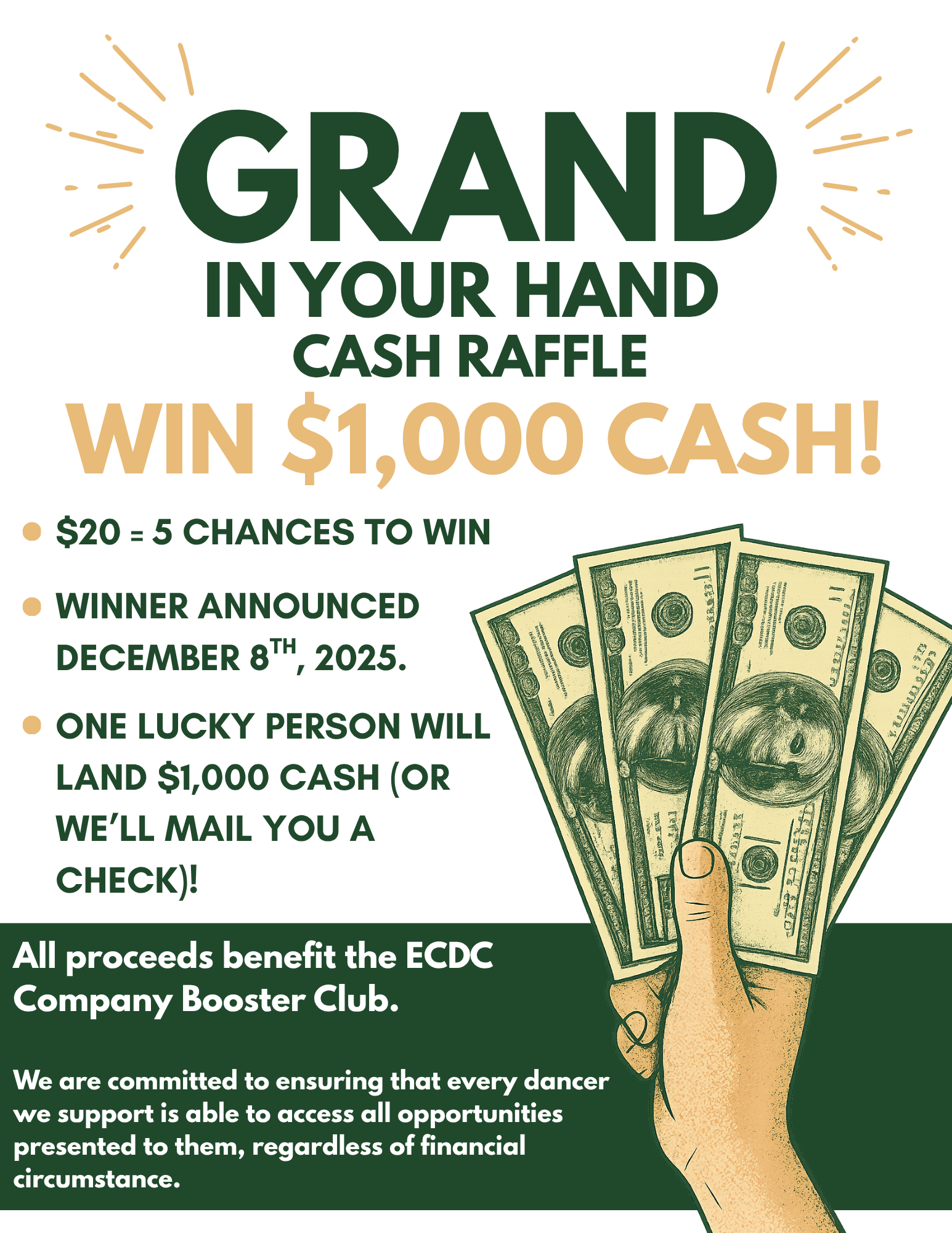 Campaign cover image for Grand in Your Hand Cash Raffle