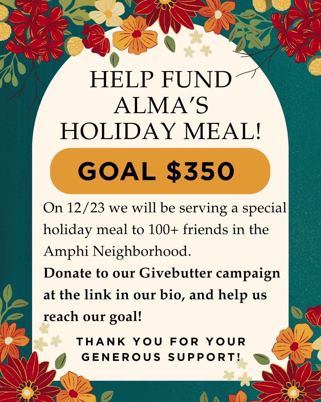 Campaign cover image for Fund Our Upcoming Holiday Meal