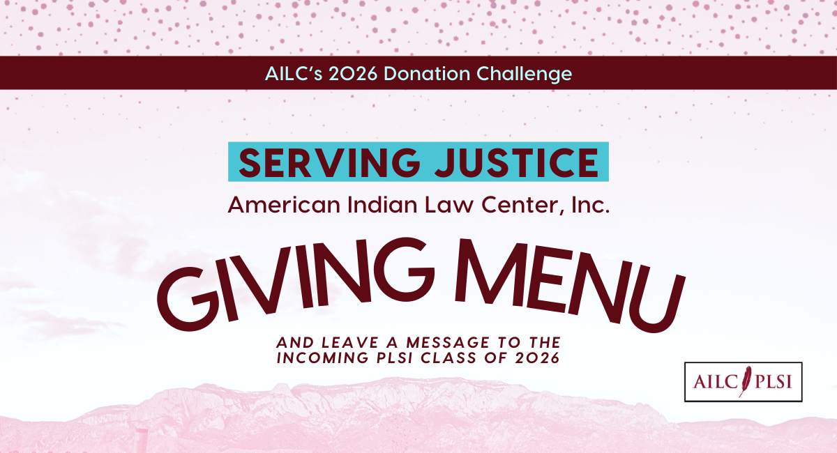 Campaign cover image for Serving Justice: AILC Giving Menu