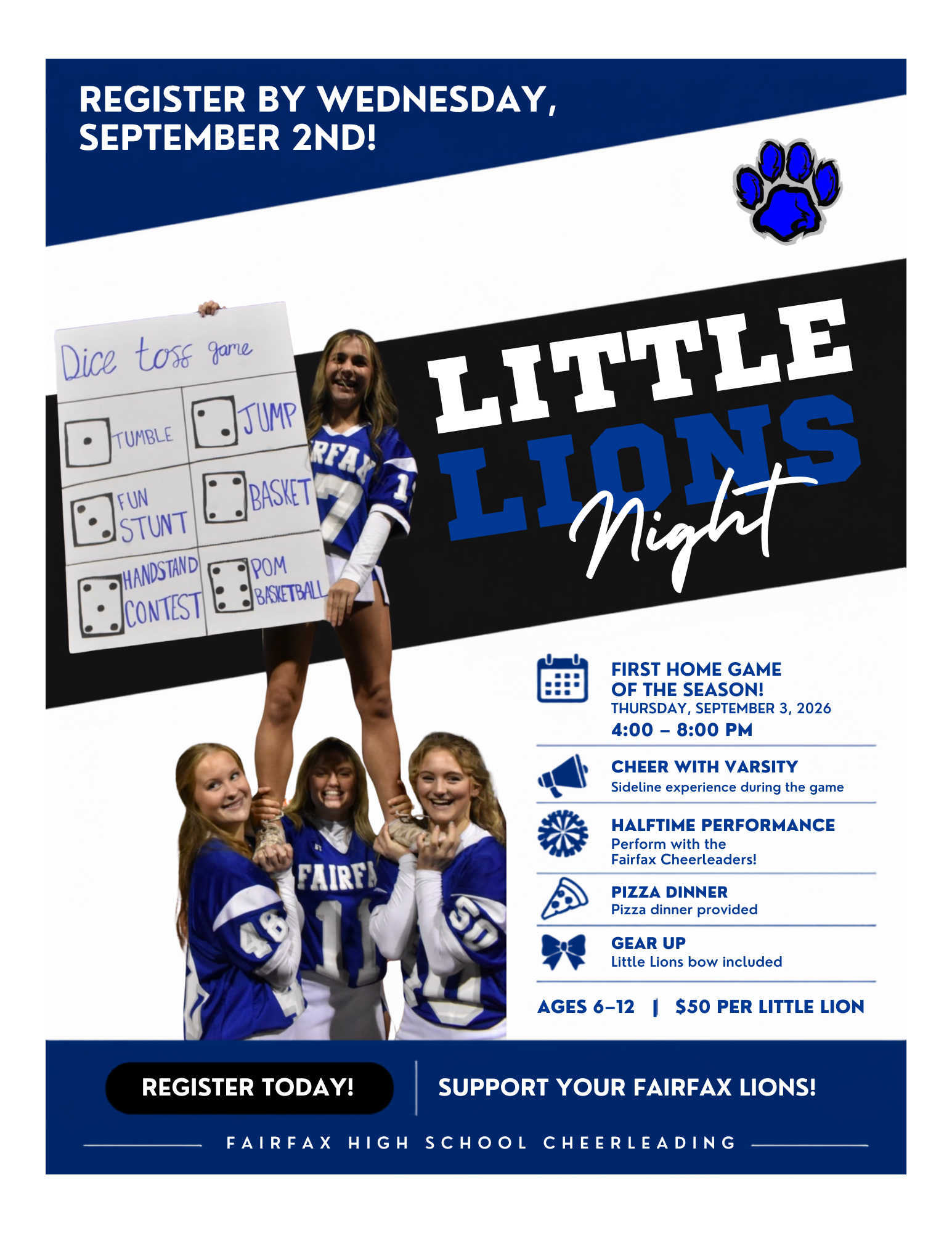 Campaign cover for Little Lions Cheer Clinic