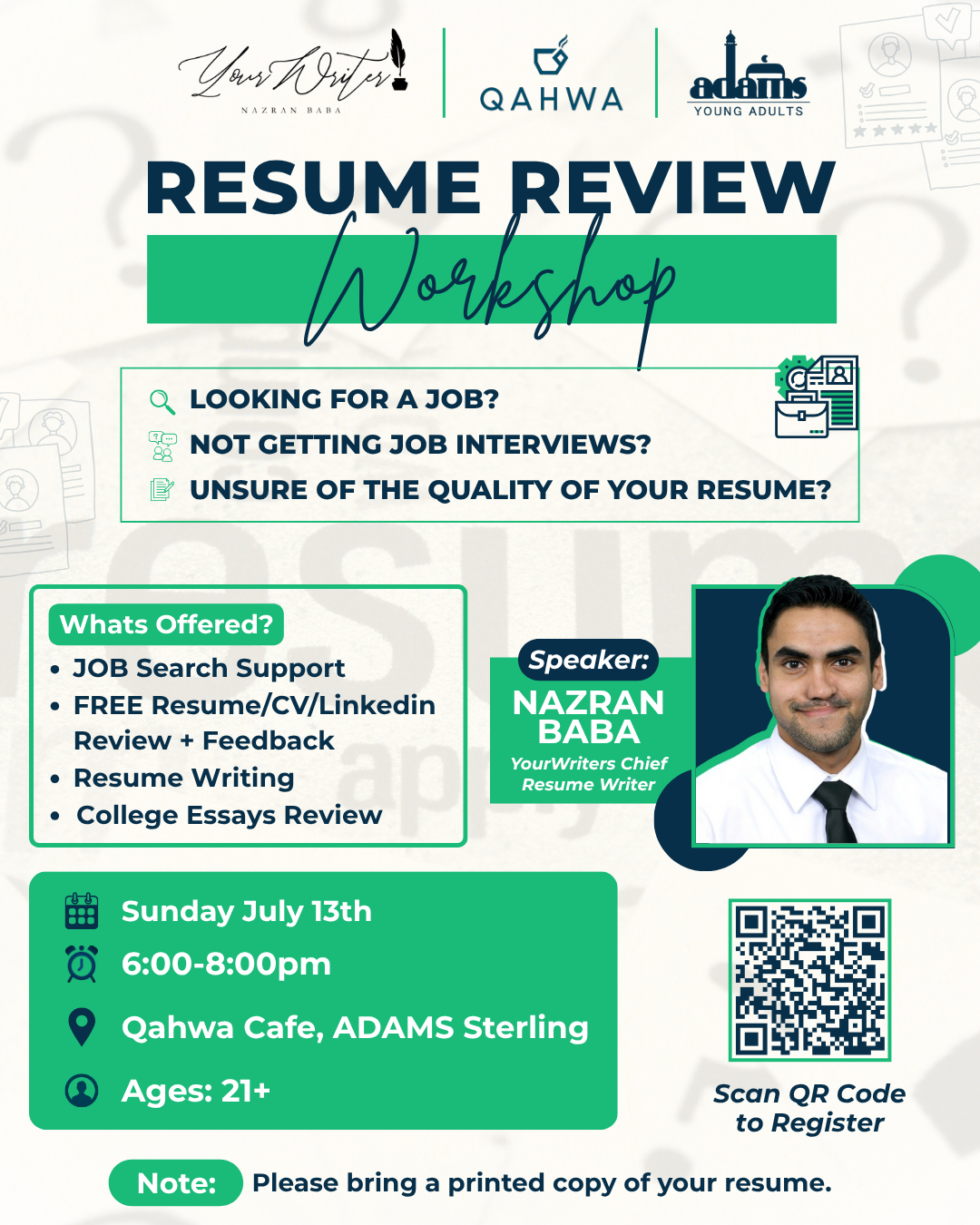 Campaign cover image for Resume Review Workshop