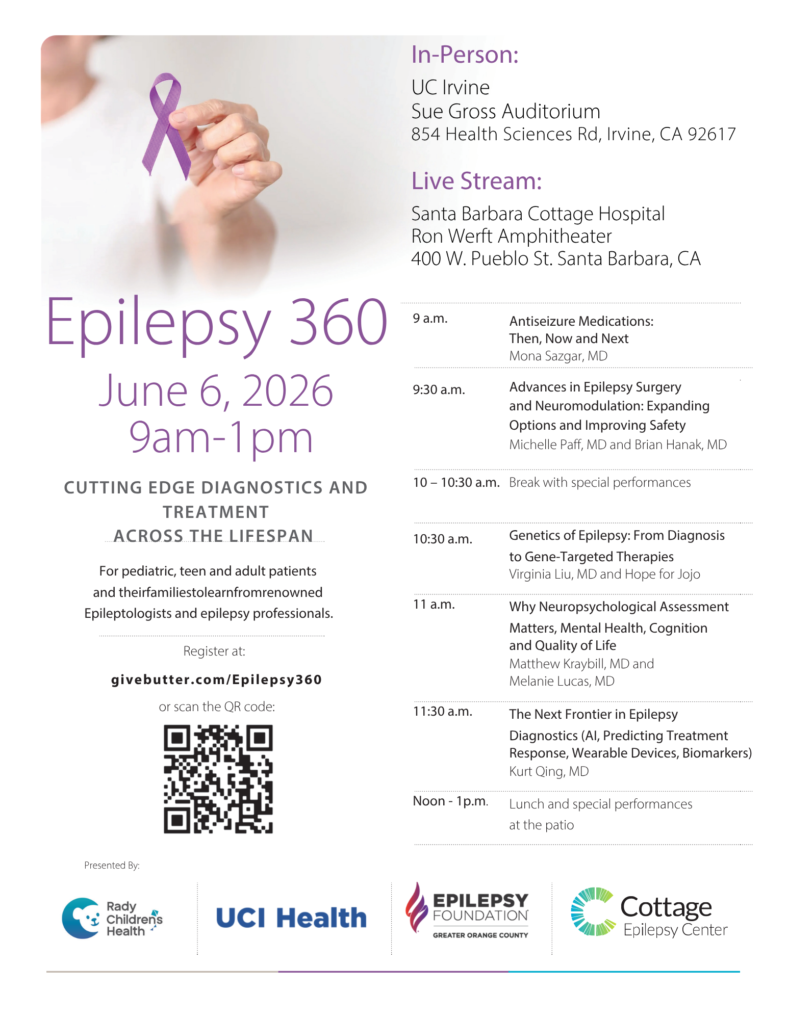 Campaign cover image for Epilepsy 360 at UC Irvine and Cottage Health Santa Barbara