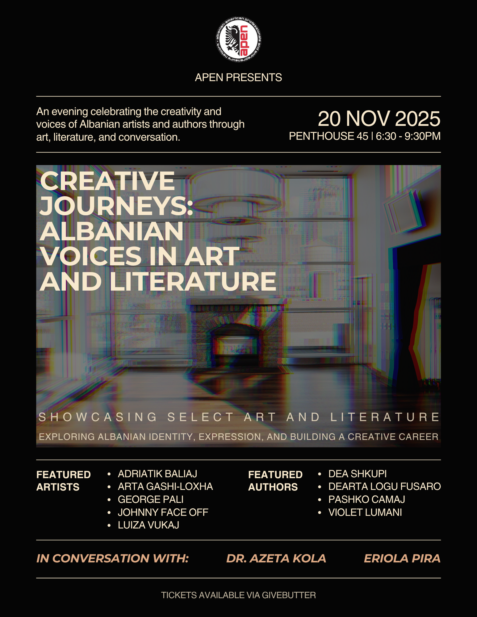 Campaign cover image for APEN: Creative Journeys — Albanian Voices in Art and Literature