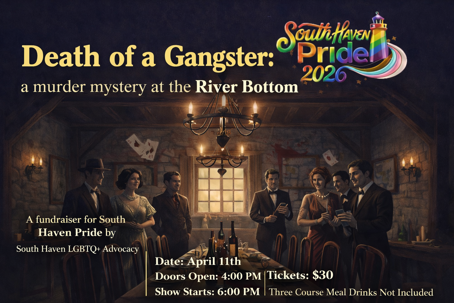 Campaign cover image for South Haven Murder Mystery Event | "Death of a Gangster"