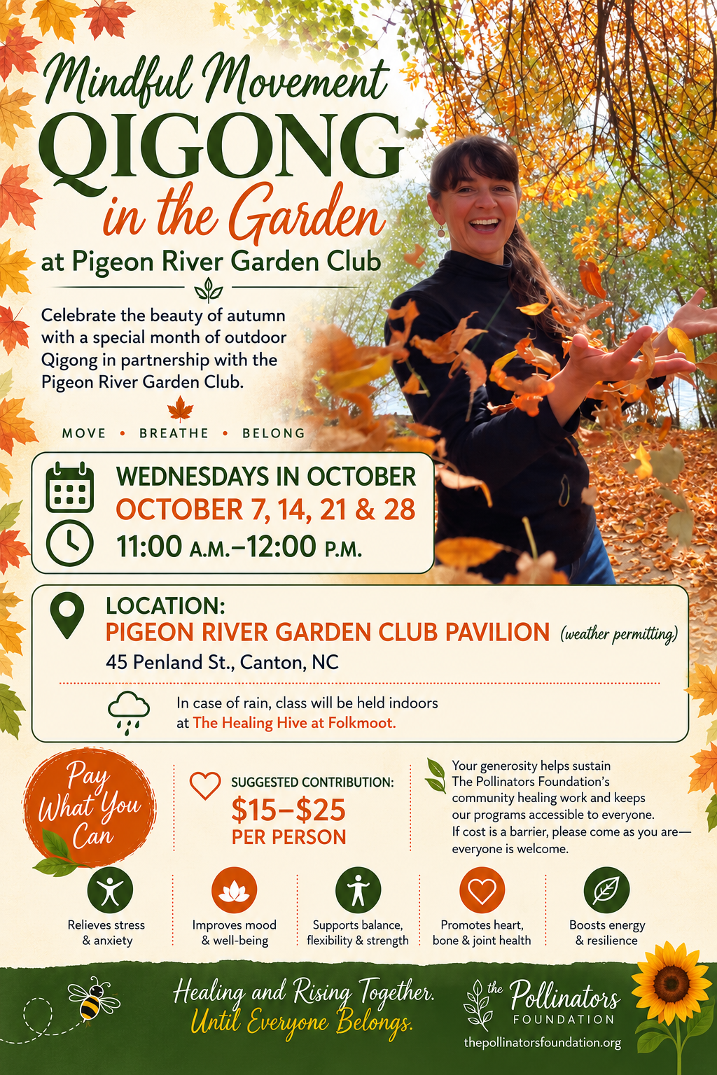 Campaign cover image for Qigong in The Garden with Marga Fripp at Pigeon River Garden Club