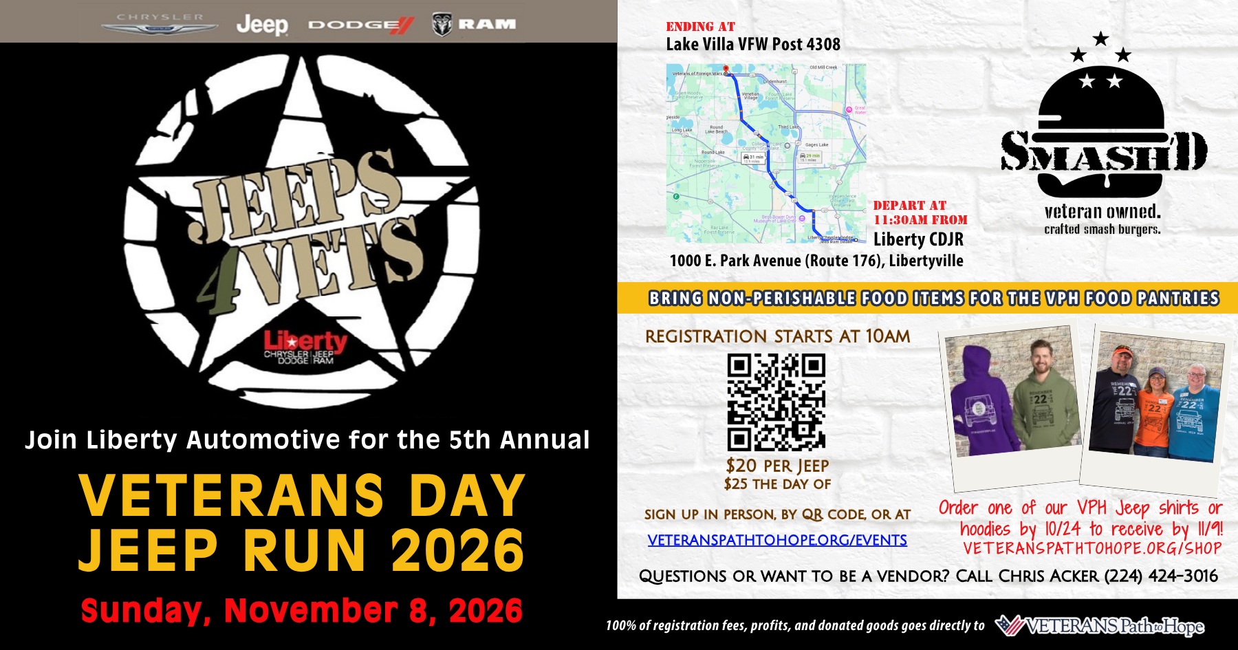 Campaign cover image for 2026 Veterans Day Jeep Run 11-8-2026