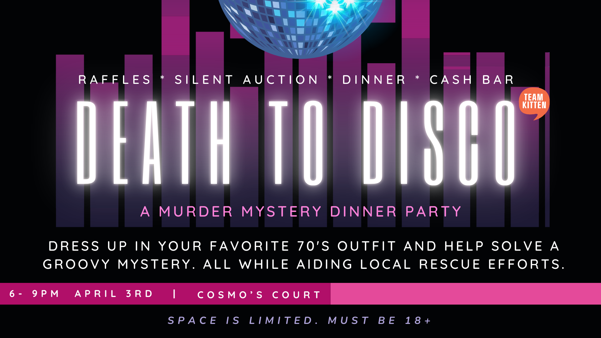 Campaign cover image for Death to Disco: A Murder Mystery Dinner Fundraiser
