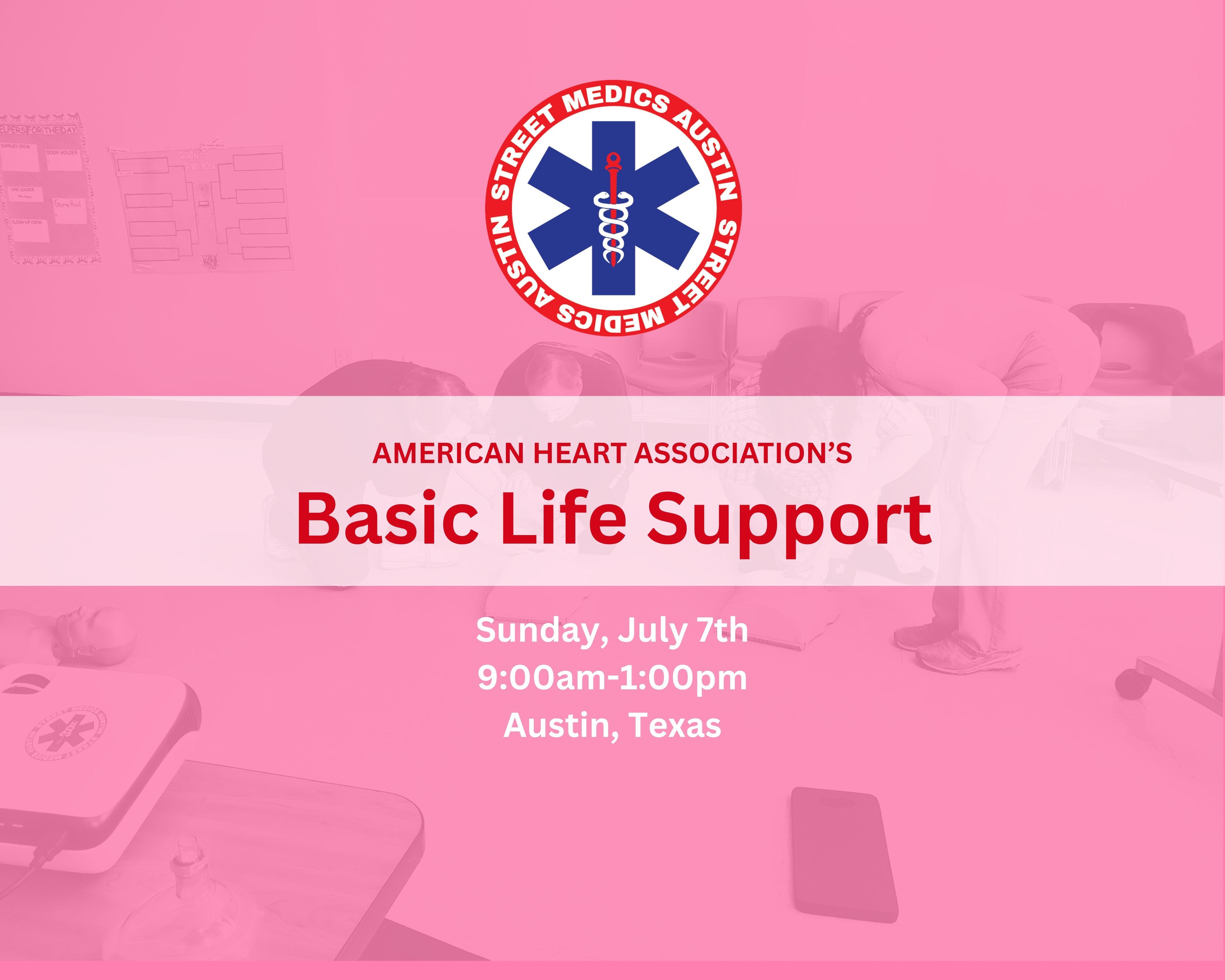 Campaign cover image for AHA Basic Life Support (BLS) - Sunday, July 6th