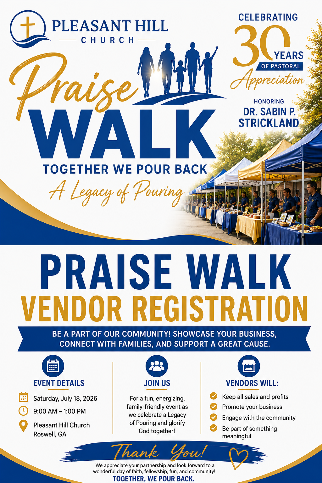 Campaign cover image for Praise Walk Vendor Registration