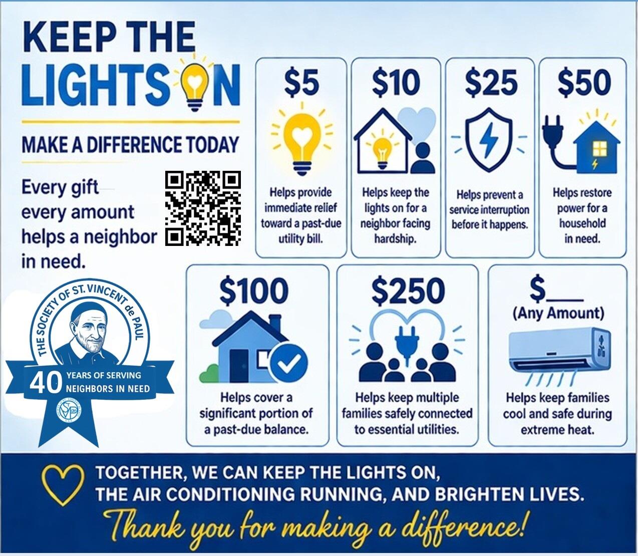 Campaign cover image for KEEP THE LIGHTS ON – MAKE A DIFFERENCE TODAY