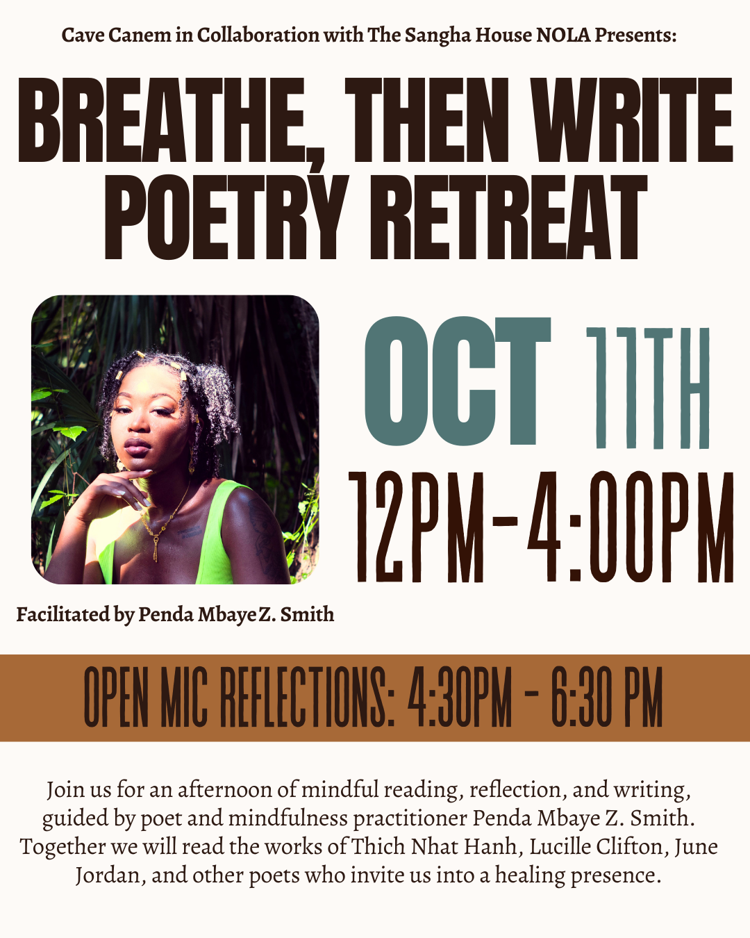 Campaign cover image for Breathe, Then Write: A Mindful Poetry Retreat