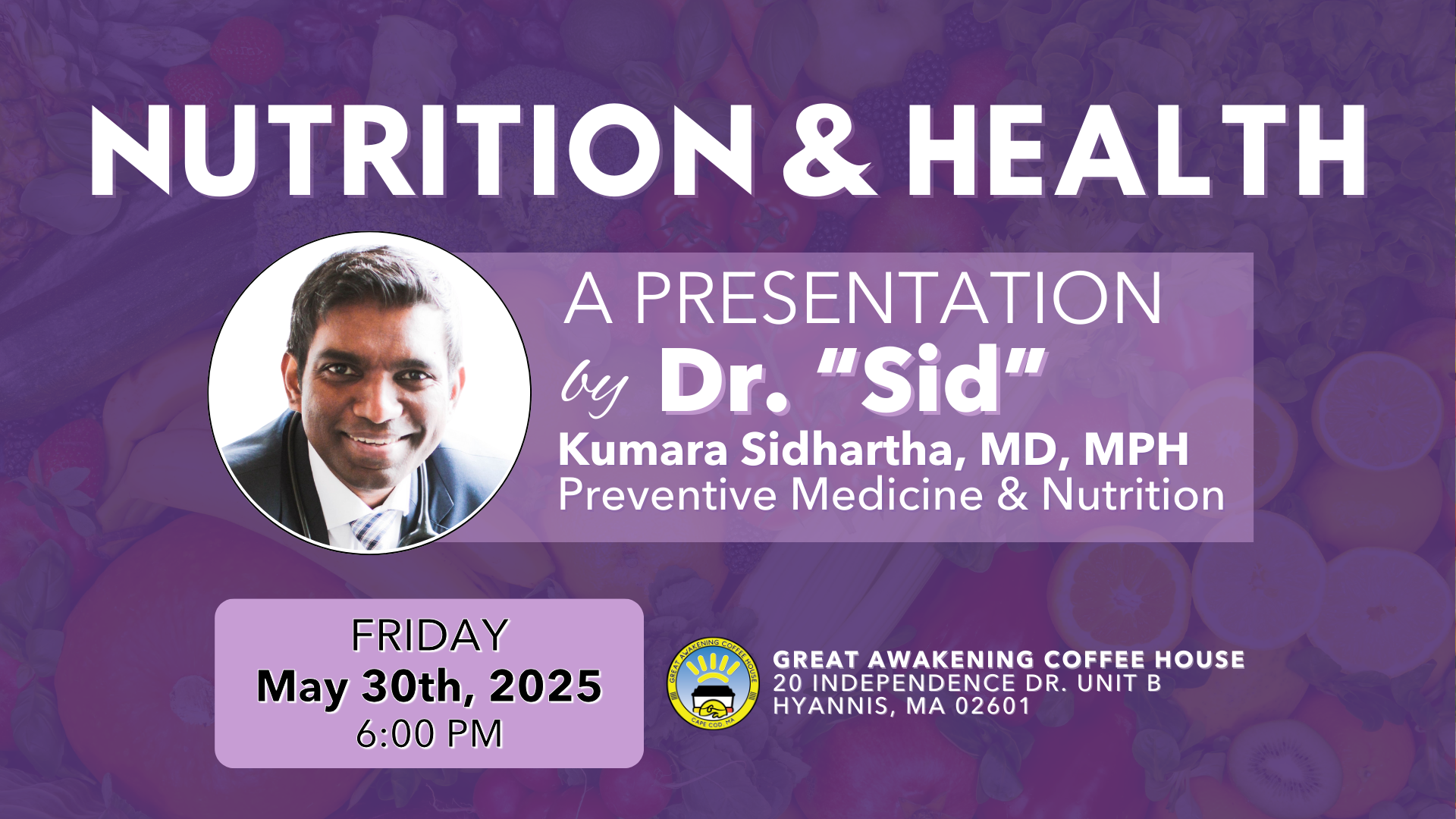 Campaign cover image for Nutrition & Health with Dr. Sid