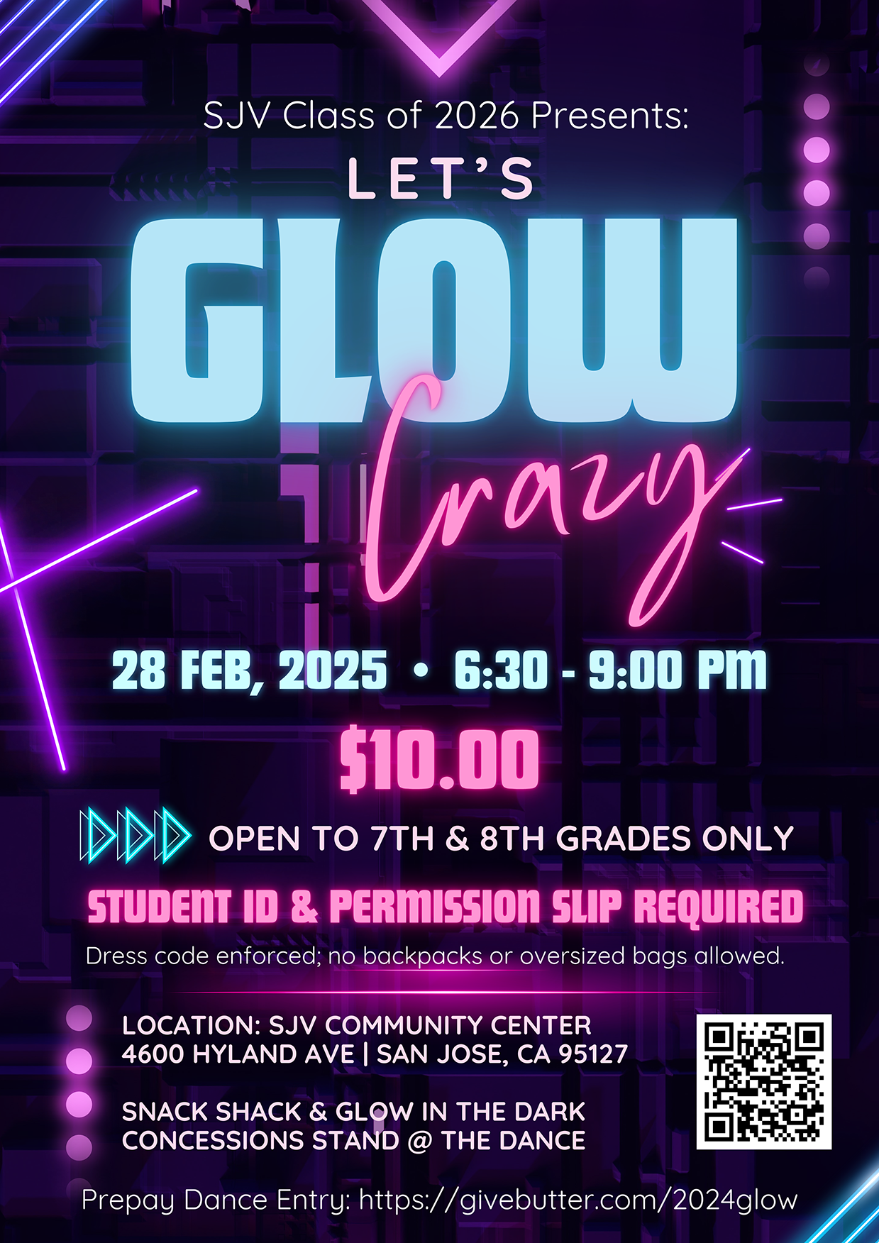 Campaign cover image for Class of 2026 - Glow Dance