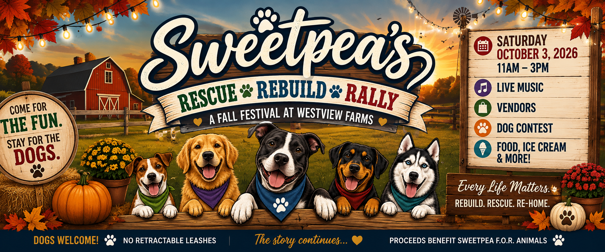 Campaign cover image for Sweetpea's Rescue Rebuild Rally