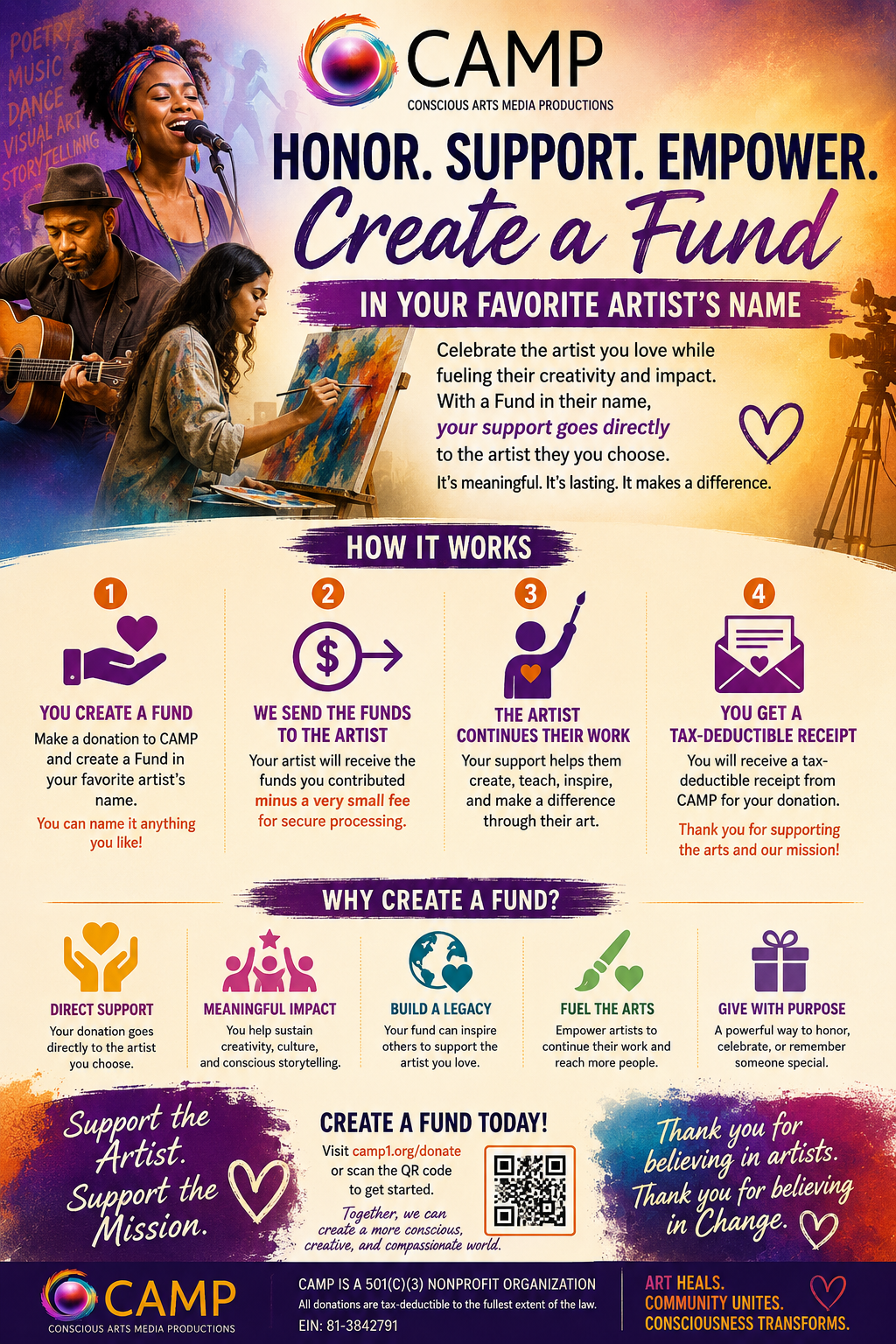 Campaign cover for Create a CAMP FUND for your Favorite Artist