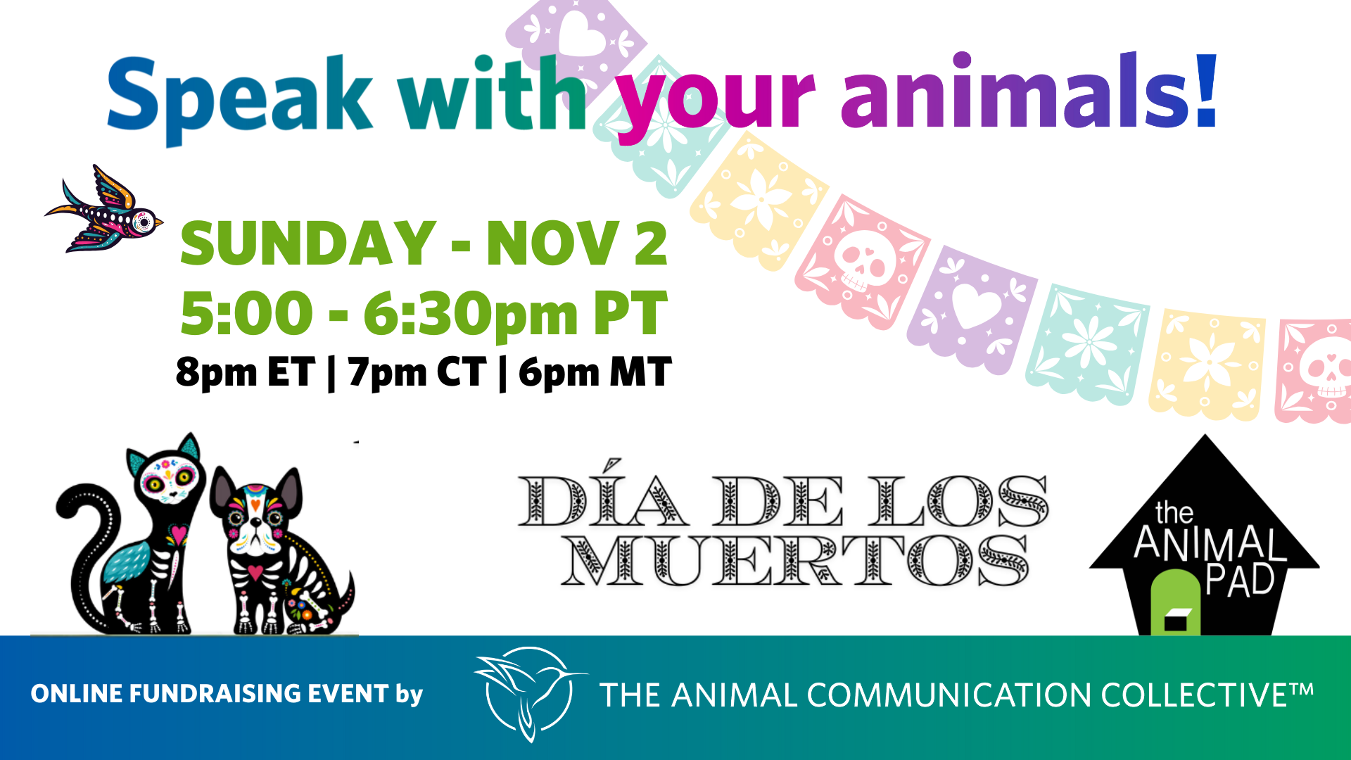 Campaign cover image for A Dia De Los Muertos Evening of Sharing Messages with The Animal Communication Collective