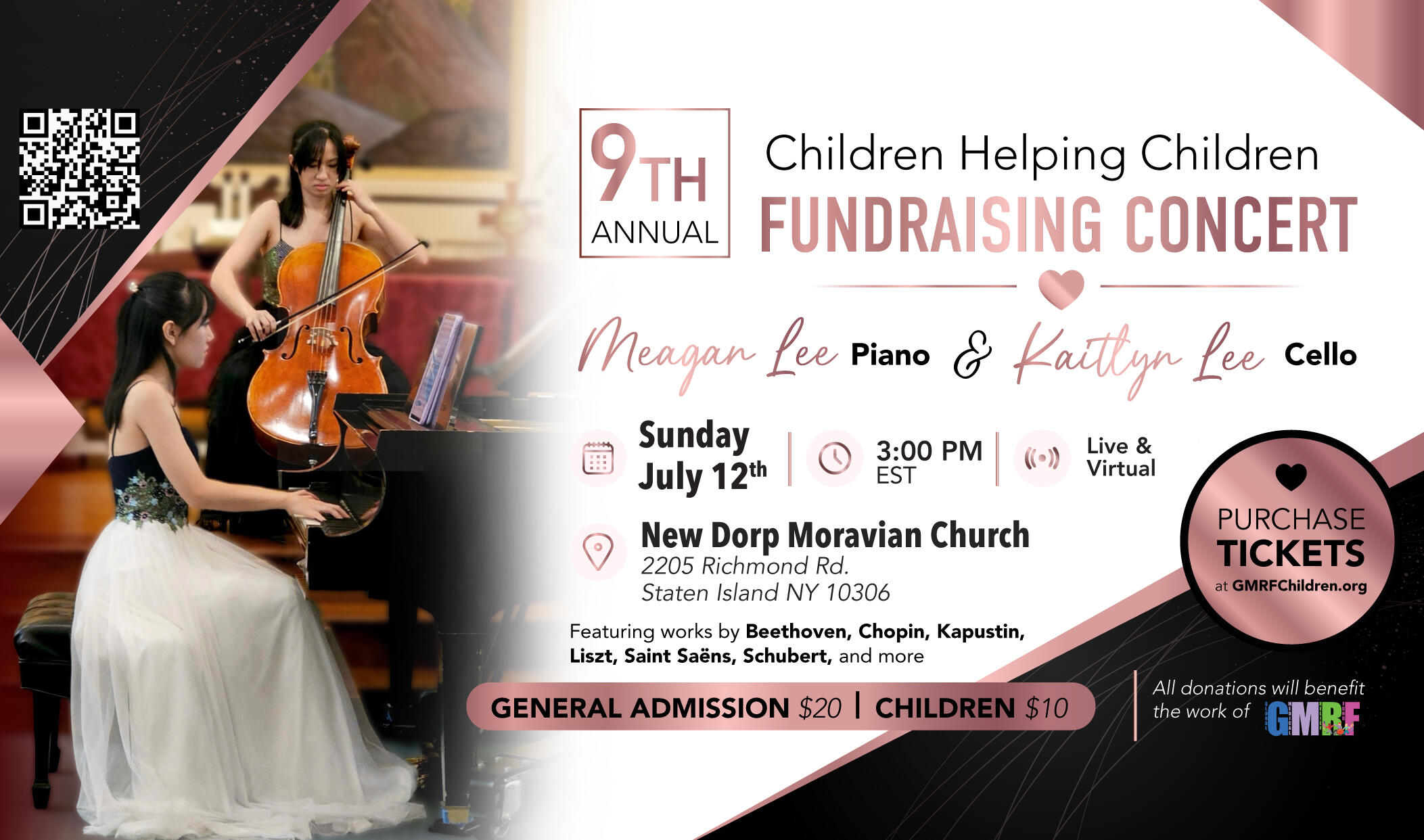 Campaign cover image for 9th Annual "Children Helping Children" Fundraising Concert (Live & Virtual)