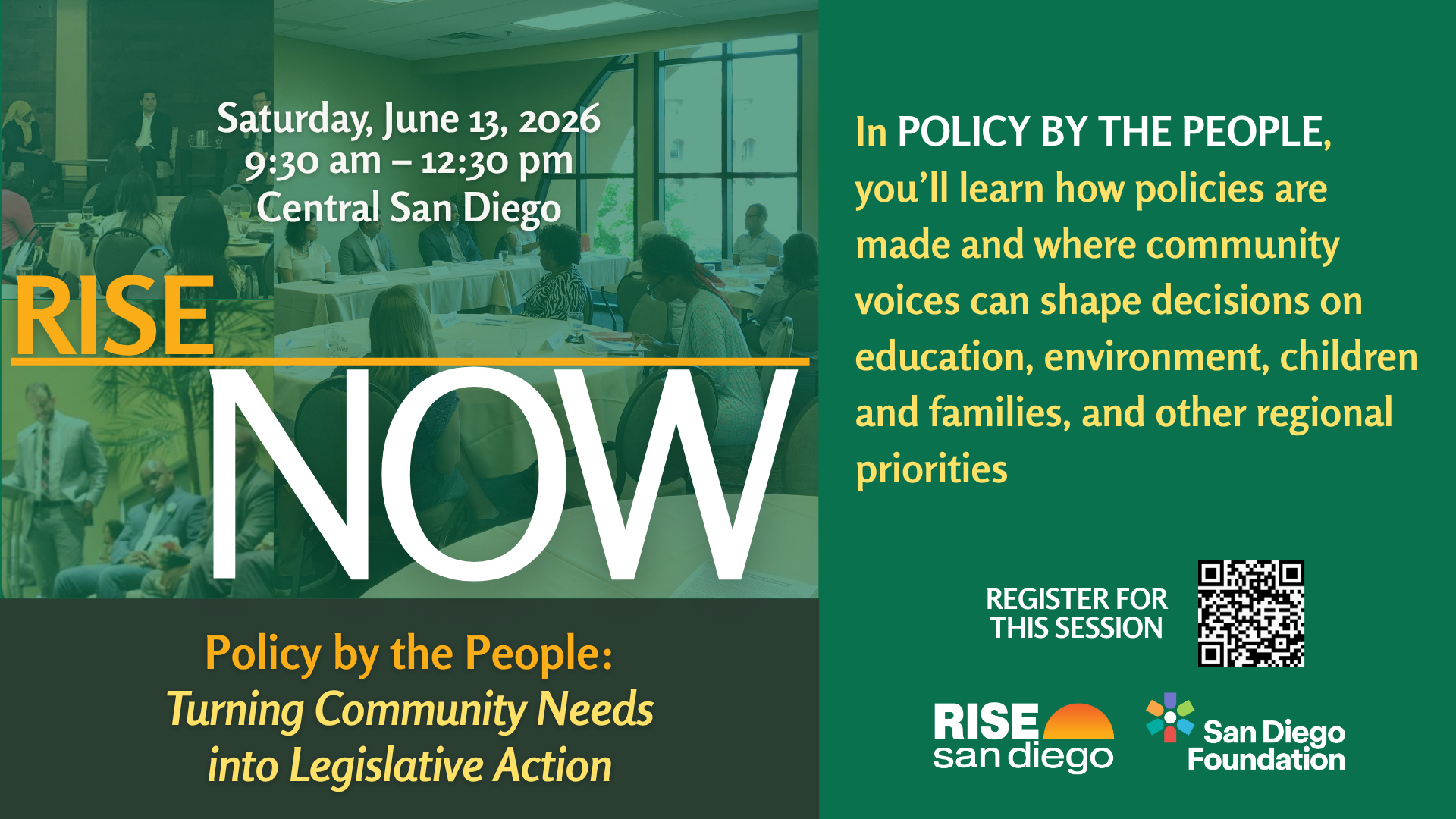 Campaign cover image for RISE Now - Policy by the People: Turning Community Needs into Legislative Action